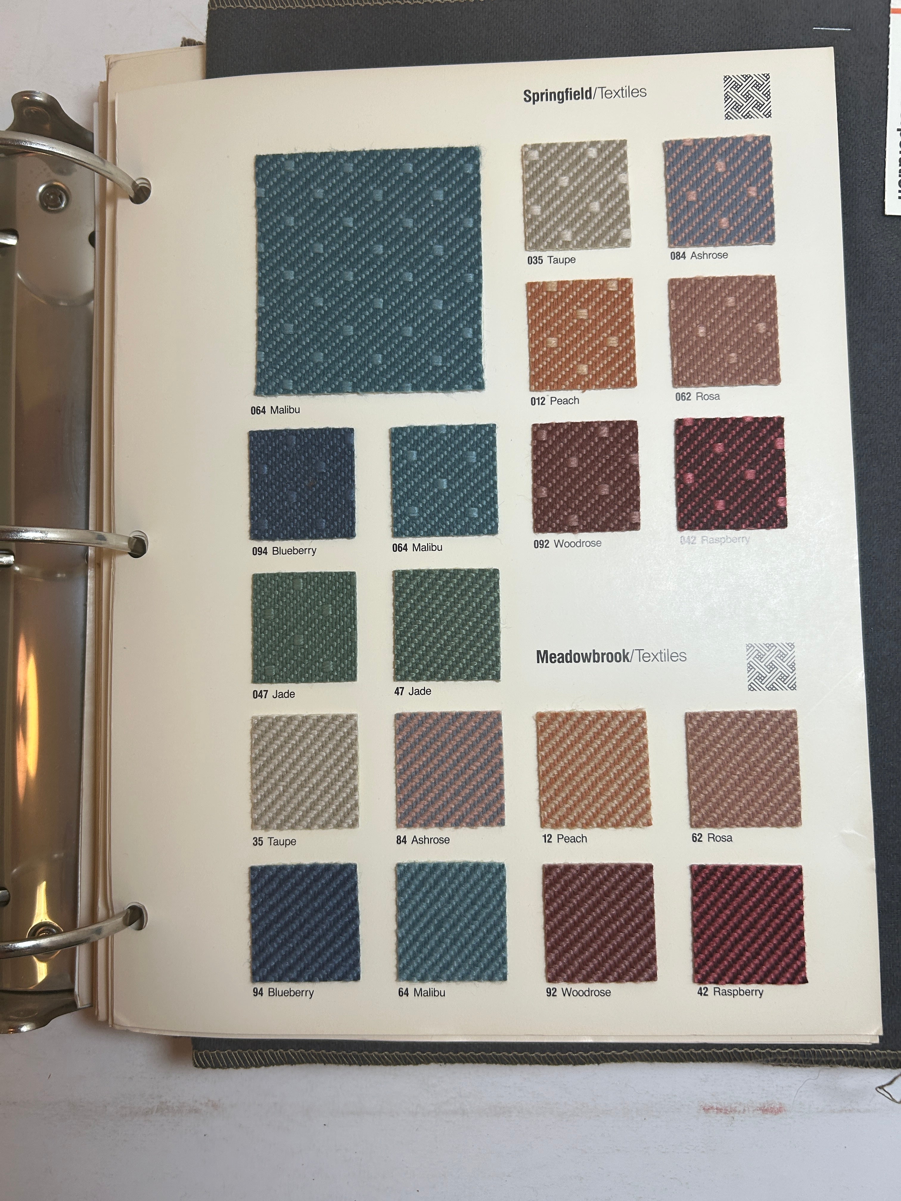 Flame Resistant Upholstery Textile Sample Book