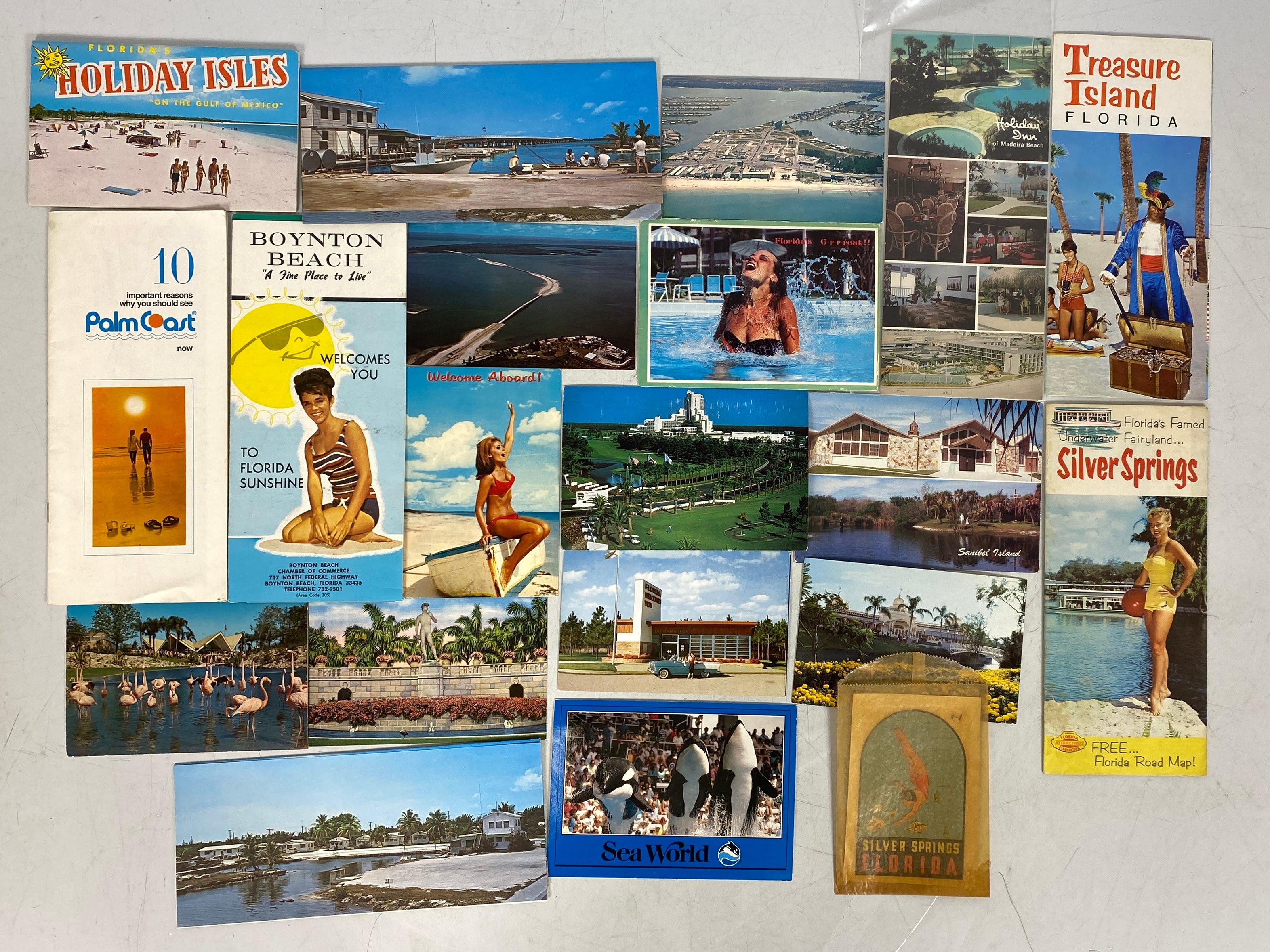 Florida Travel Ephemera Lot (Maps, Postcards, Brochures)