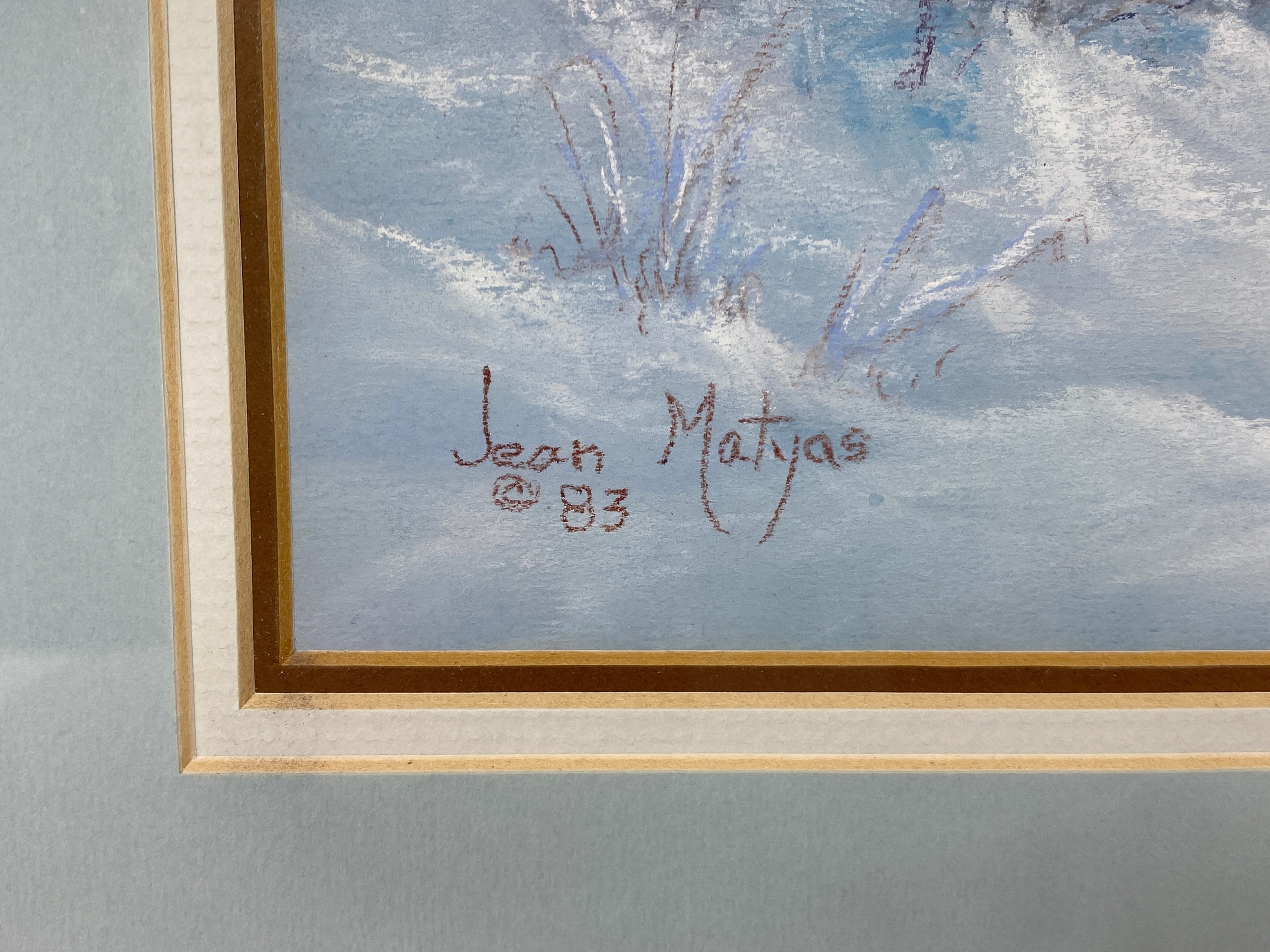 Framed 1983 Alaskan Landscape Pastel by Jean Matyas (1932-2015)