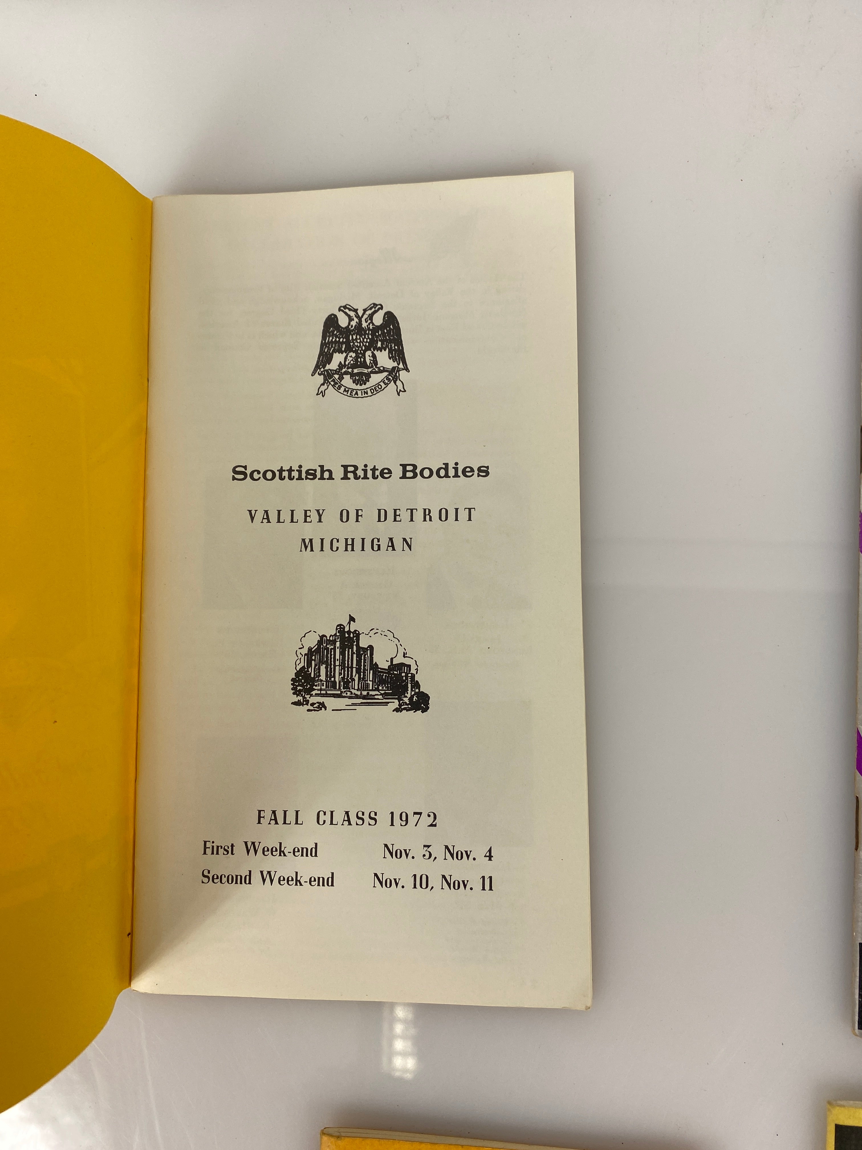 Freemason Scottish Rite Bodies Detroit, MI Ephemera Lot (1972-1978)