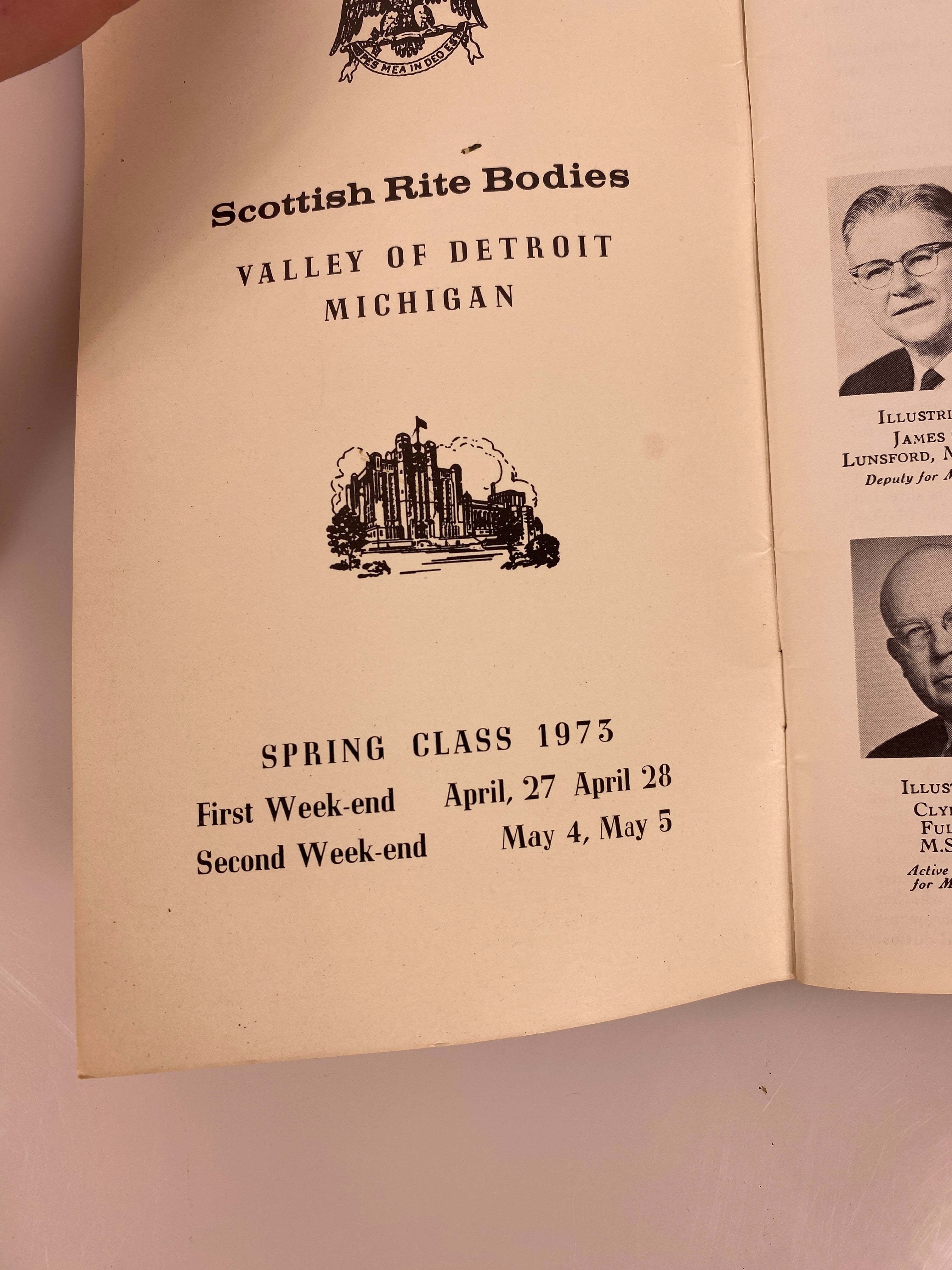 Freemason Scottish Rite Bodies Detroit, MI Ephemera Lot (1972-1978)