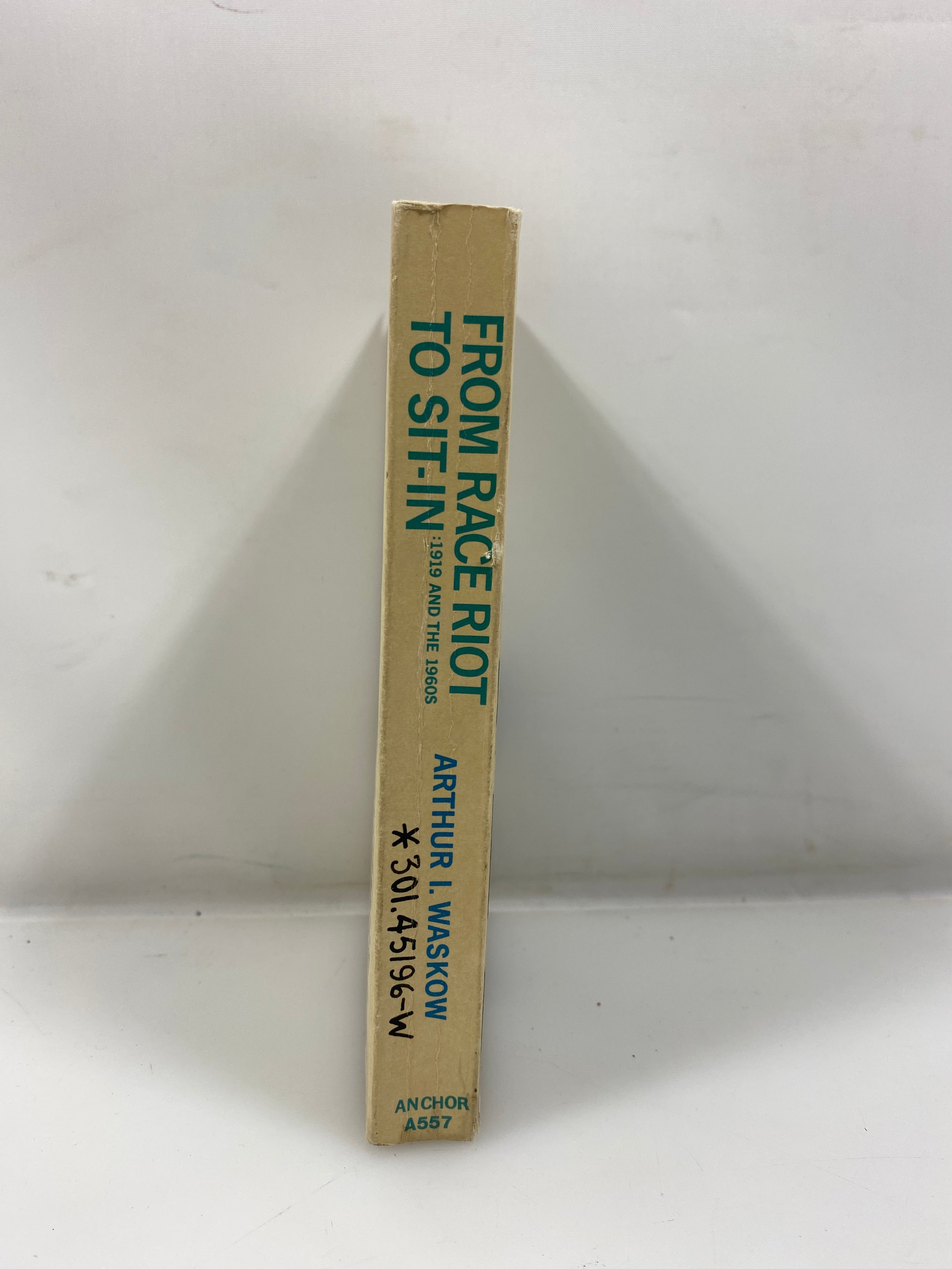 From Race to Riot 1919-1960s by Waskow Ex-library 1967 SC