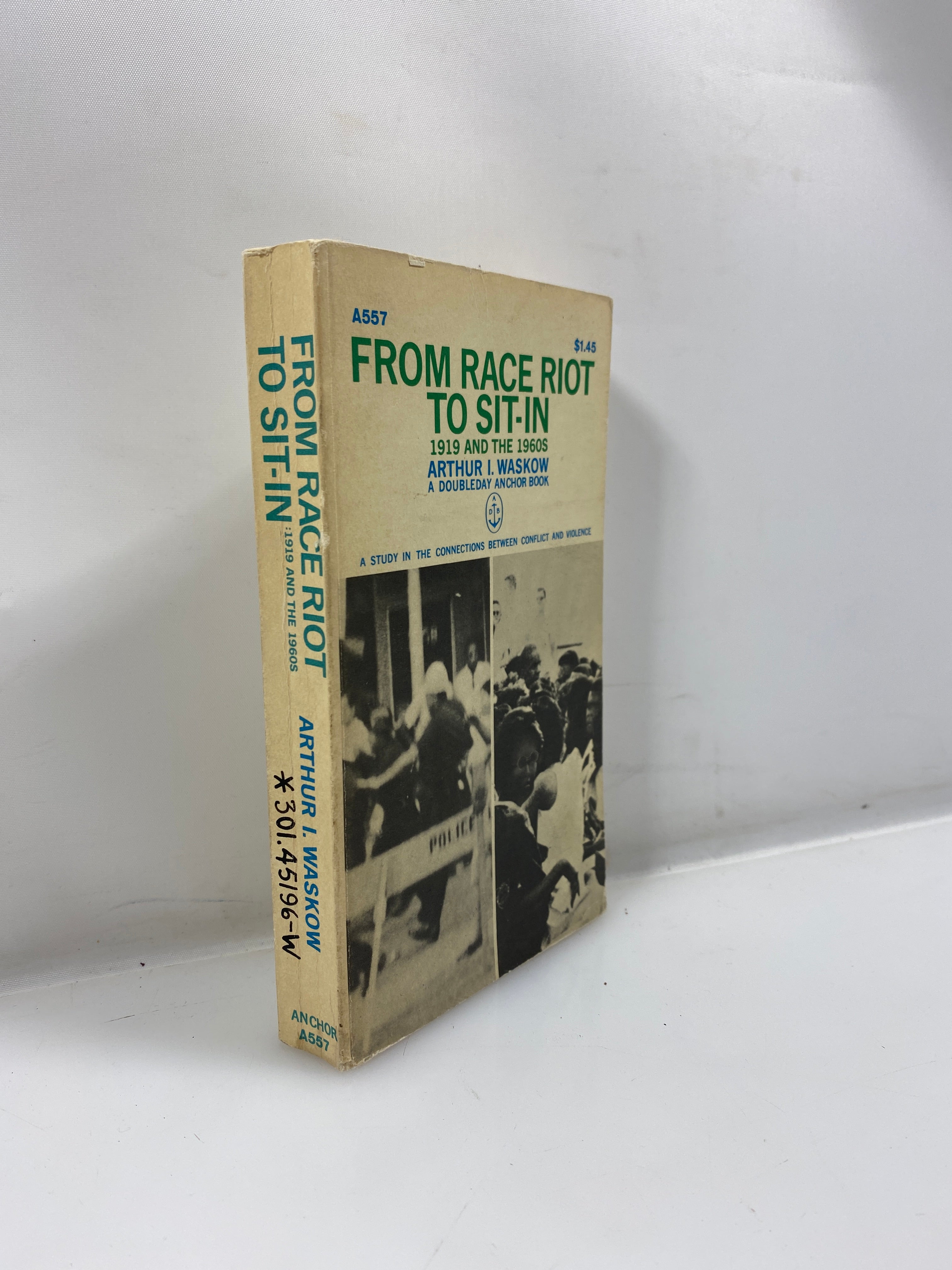 From Race to Riot 1919-1960s by Waskow Ex-library 1967 SC