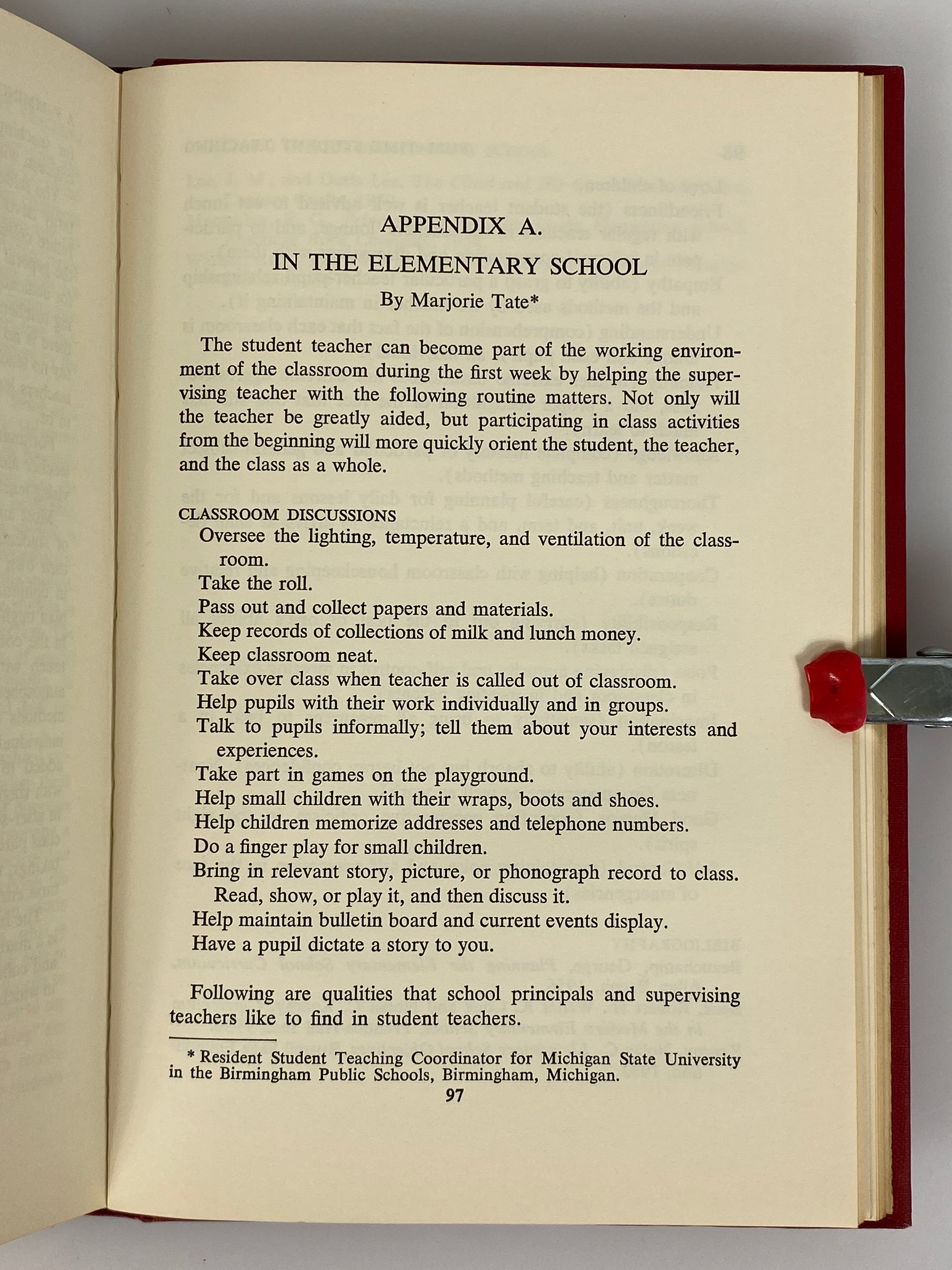 Full-Time Student Teaching by Hicks/Walker 1958 Michigan State University HC