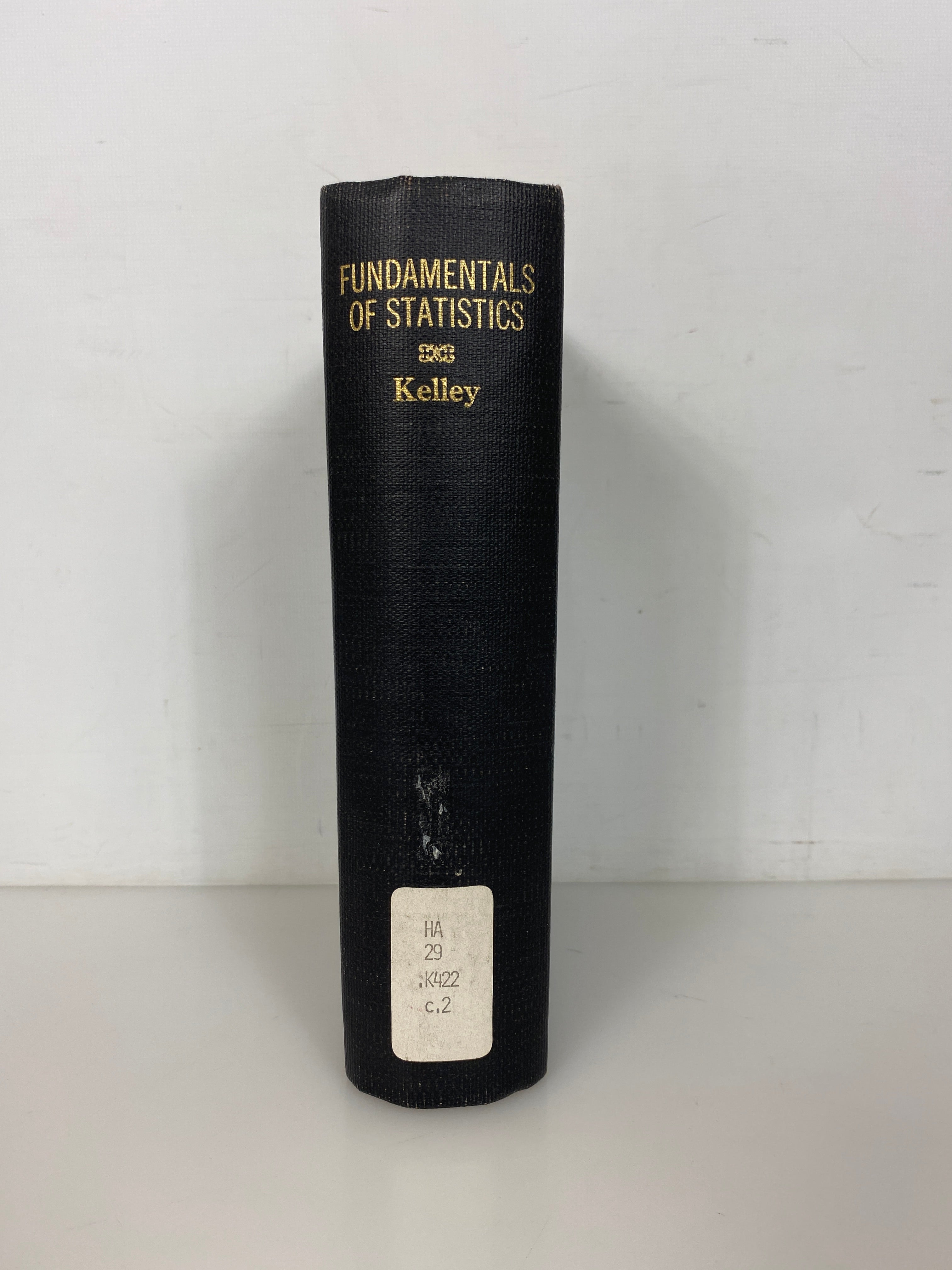 Fundamentals of Statistics by Truman Lee Kelley 1947 Ex-Library HC