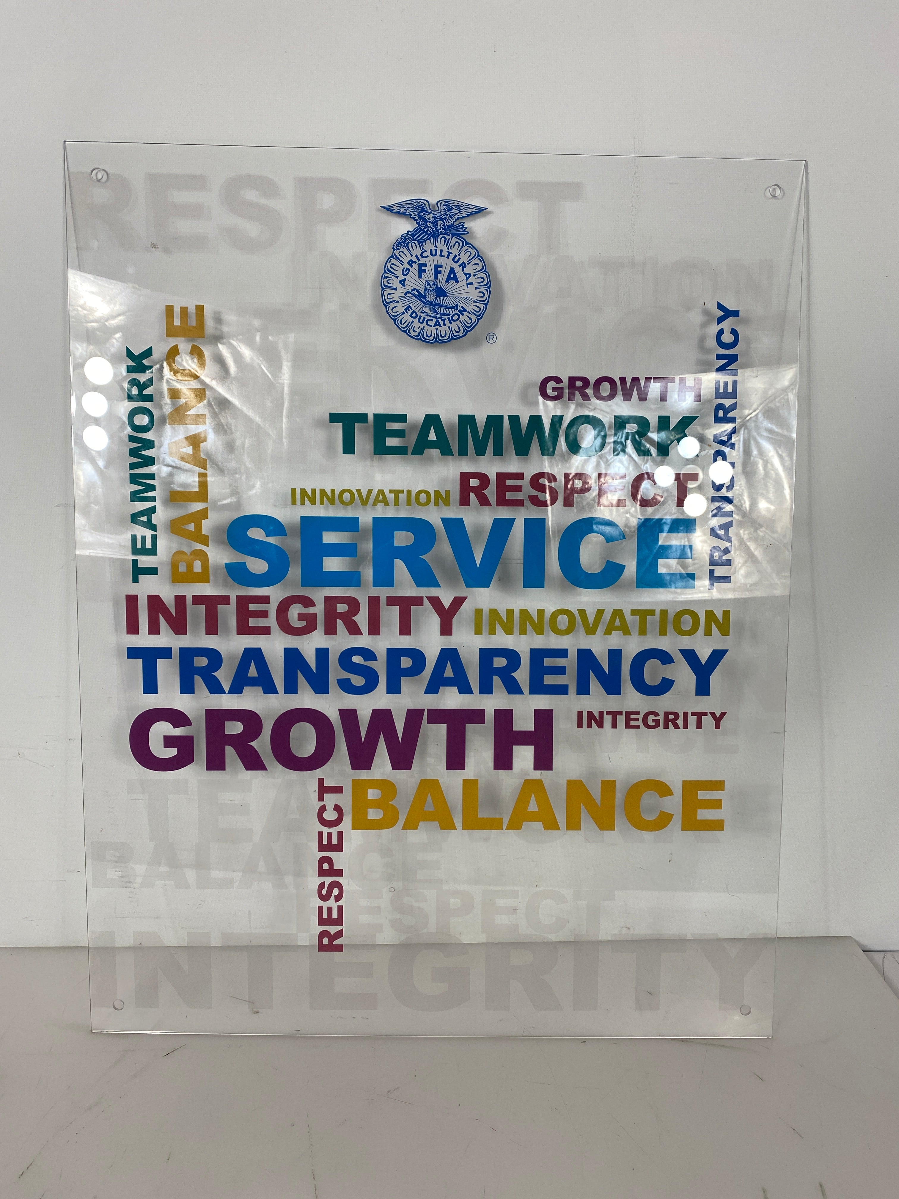 Future Farmers of America Word Cloud of Values Poster