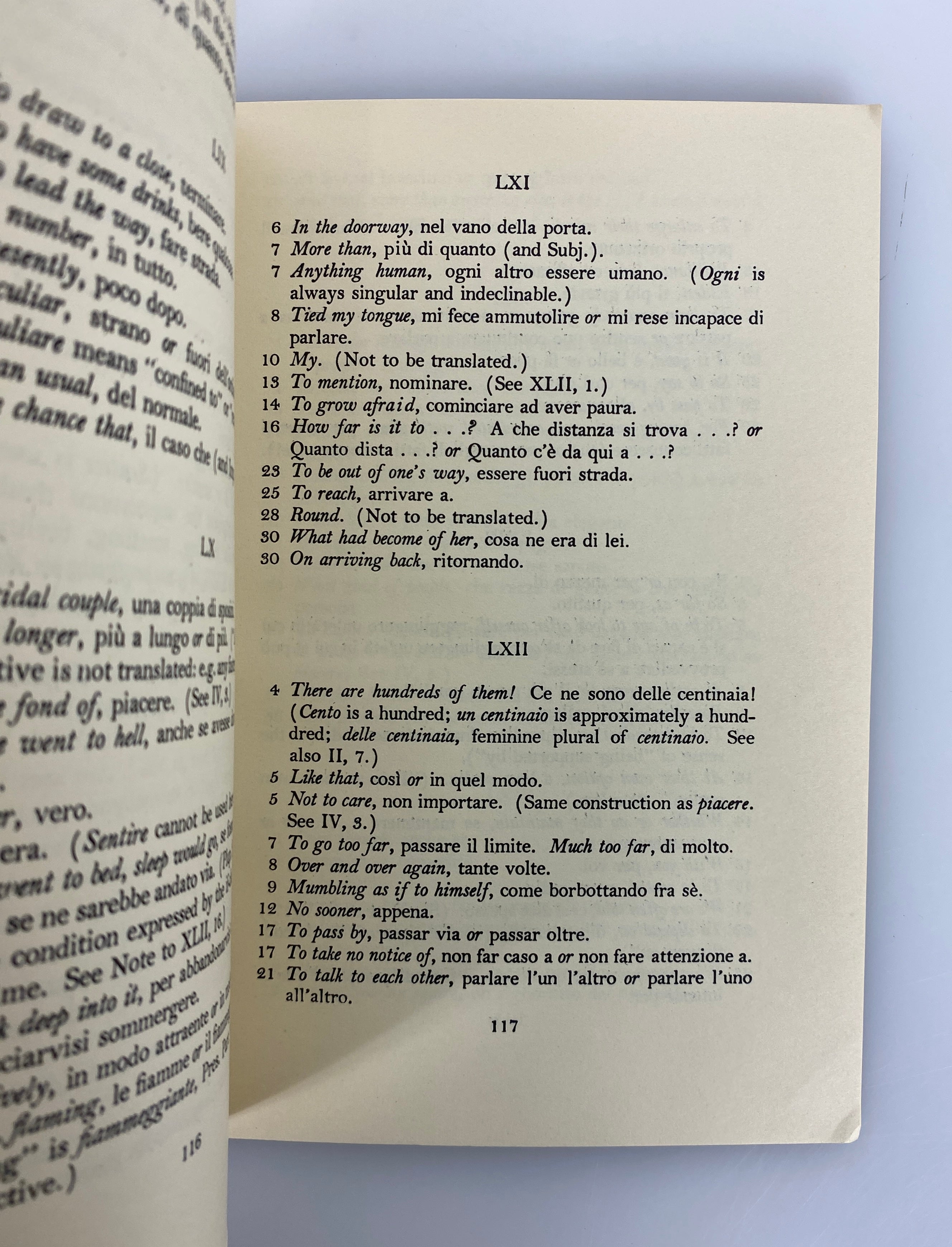 G.C.E. Examination Paper for Translation Italian Edition 1967 4th Impression SC
