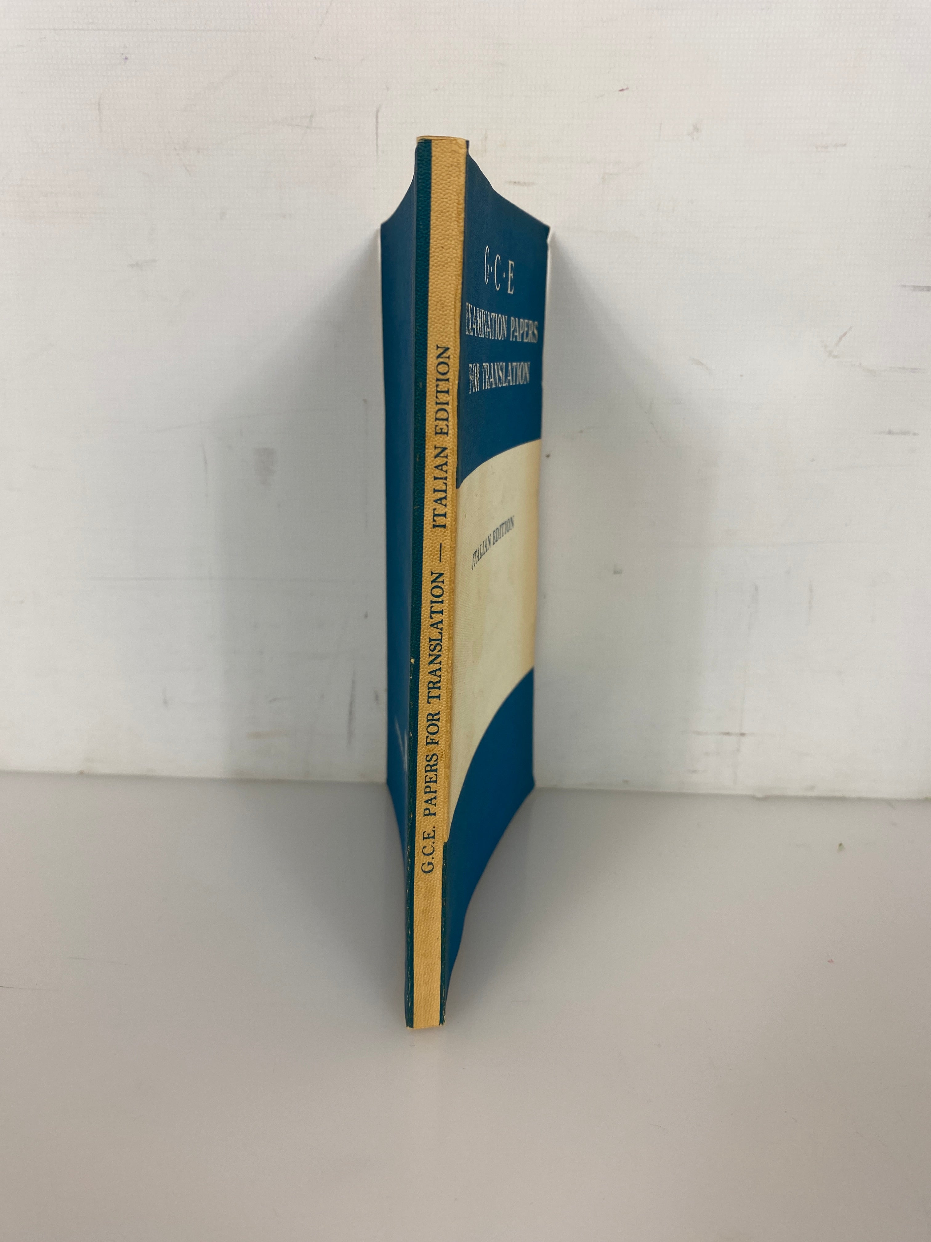 G.C.E. Examination Paper for Translation Italian Edition 1967 4th Impression SC