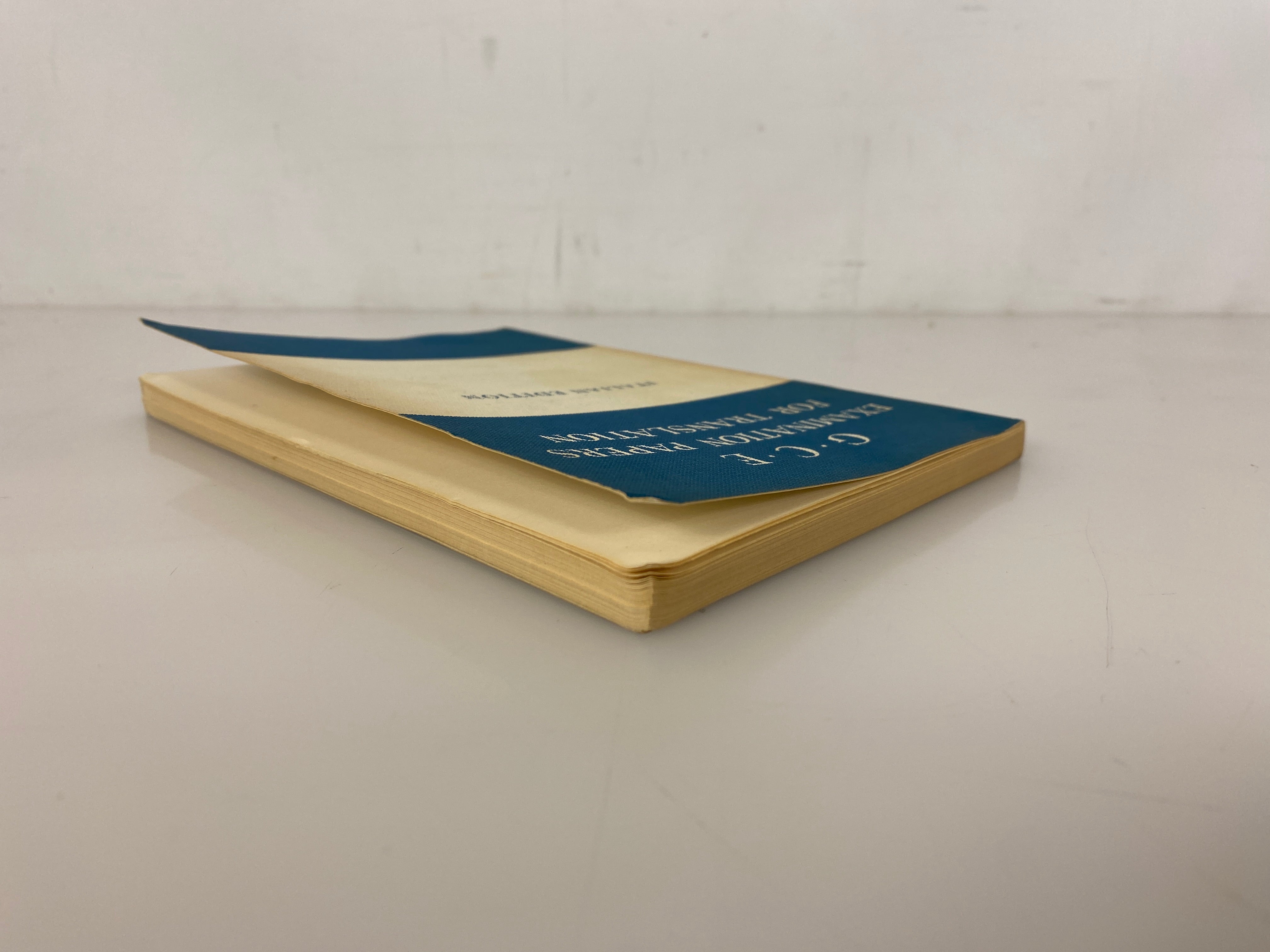G.C.E. Examination Paper for Translation Italian Edition 1967 4th Impression SC