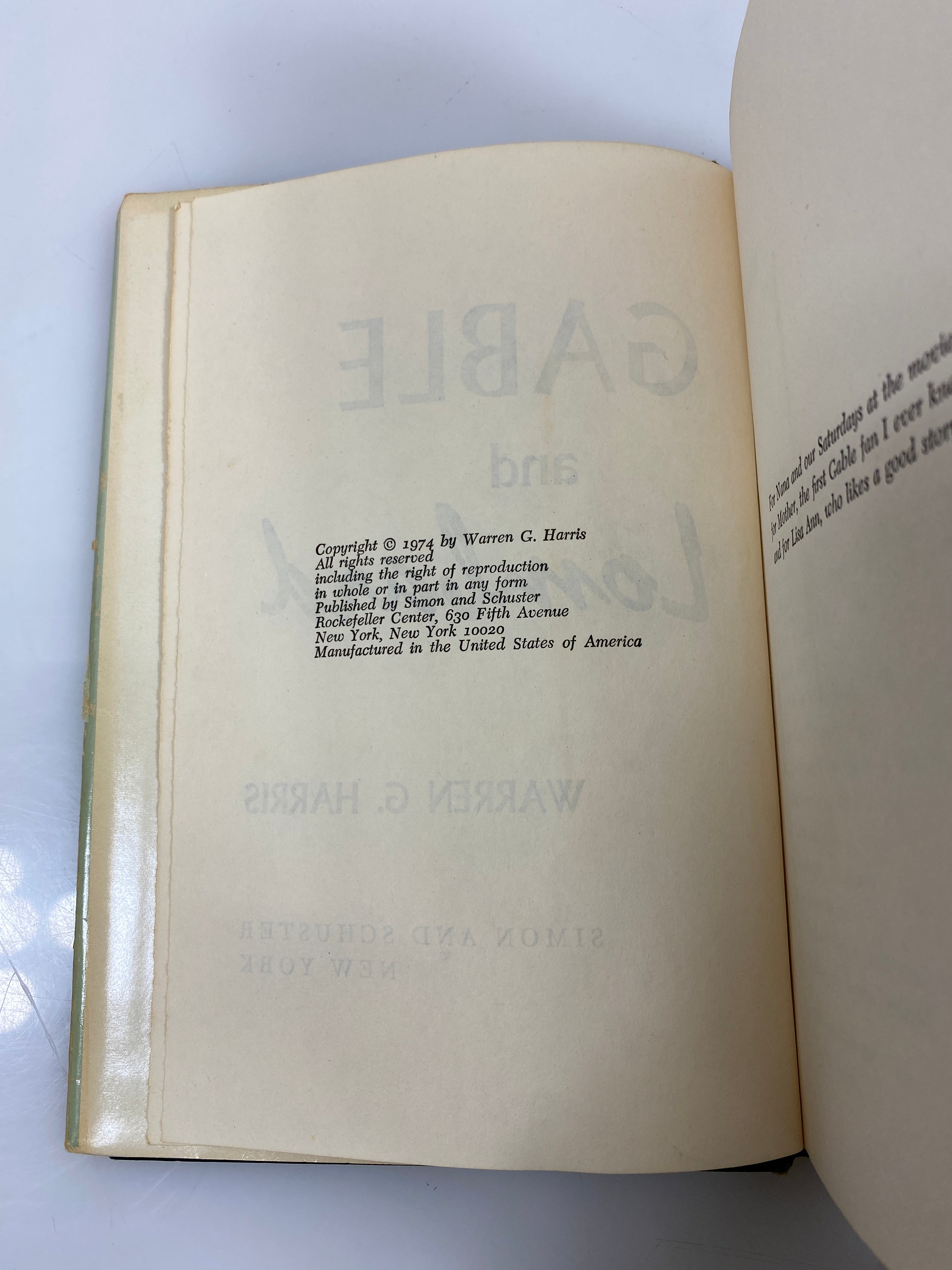 Gamble and Lombard by Warren G. Harris 1974 HCDJ