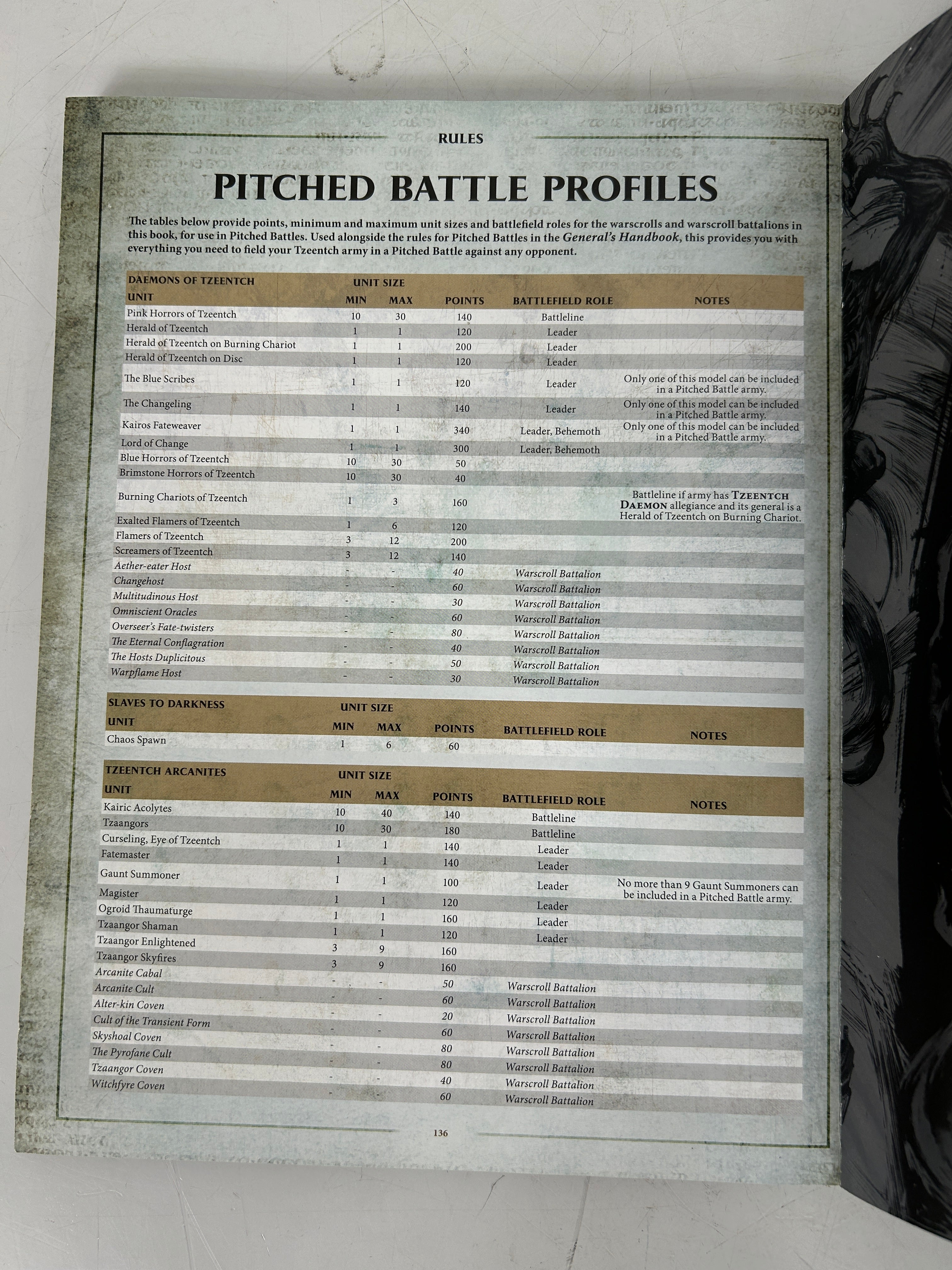 Games Workshop Warhammer Age of Sigmar: Chaos Battletome - Disciples of Tzeentch