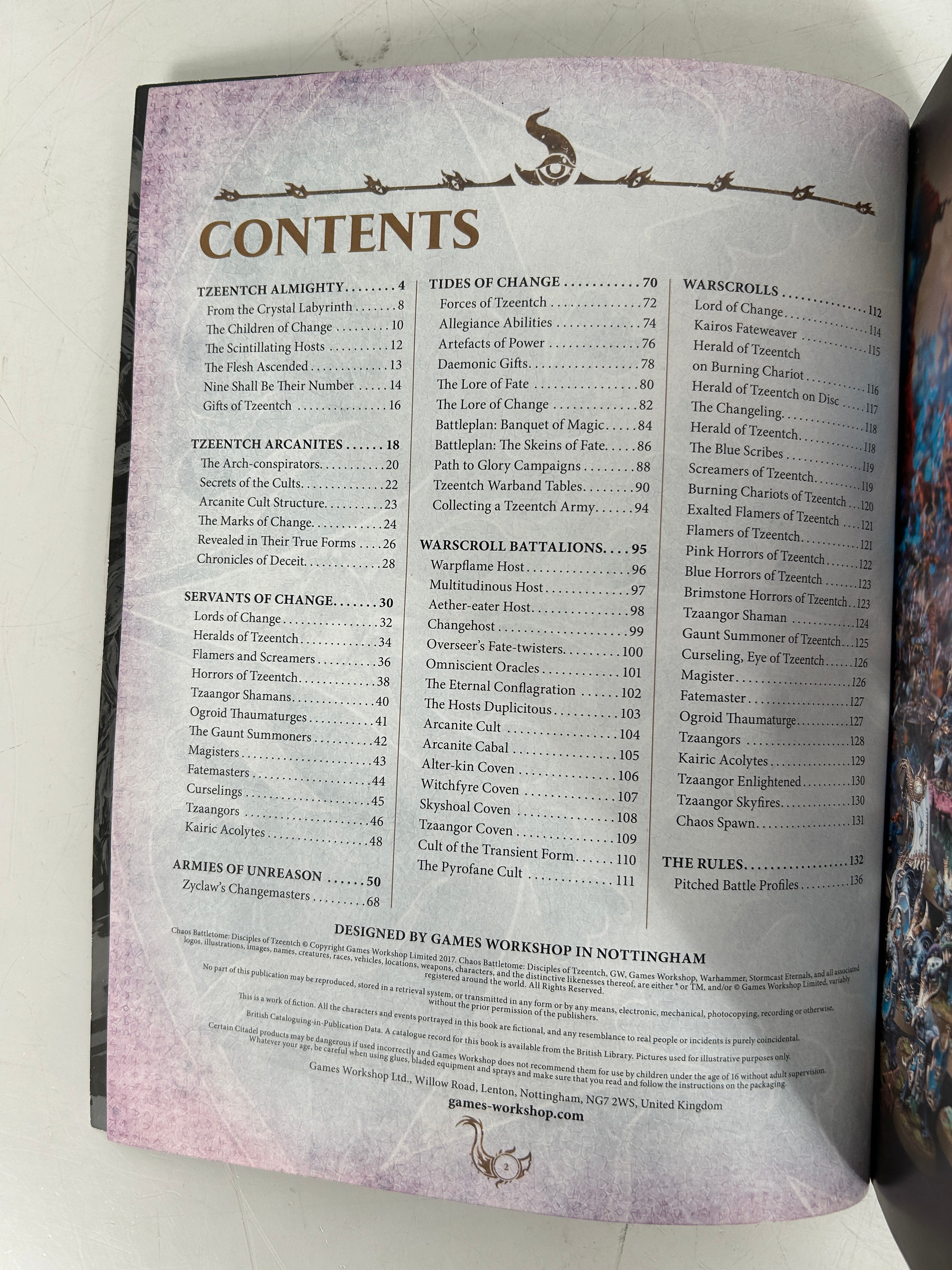 Games Workshop Warhammer Age of Sigmar: Chaos Battletome - Disciples of Tzeentch
