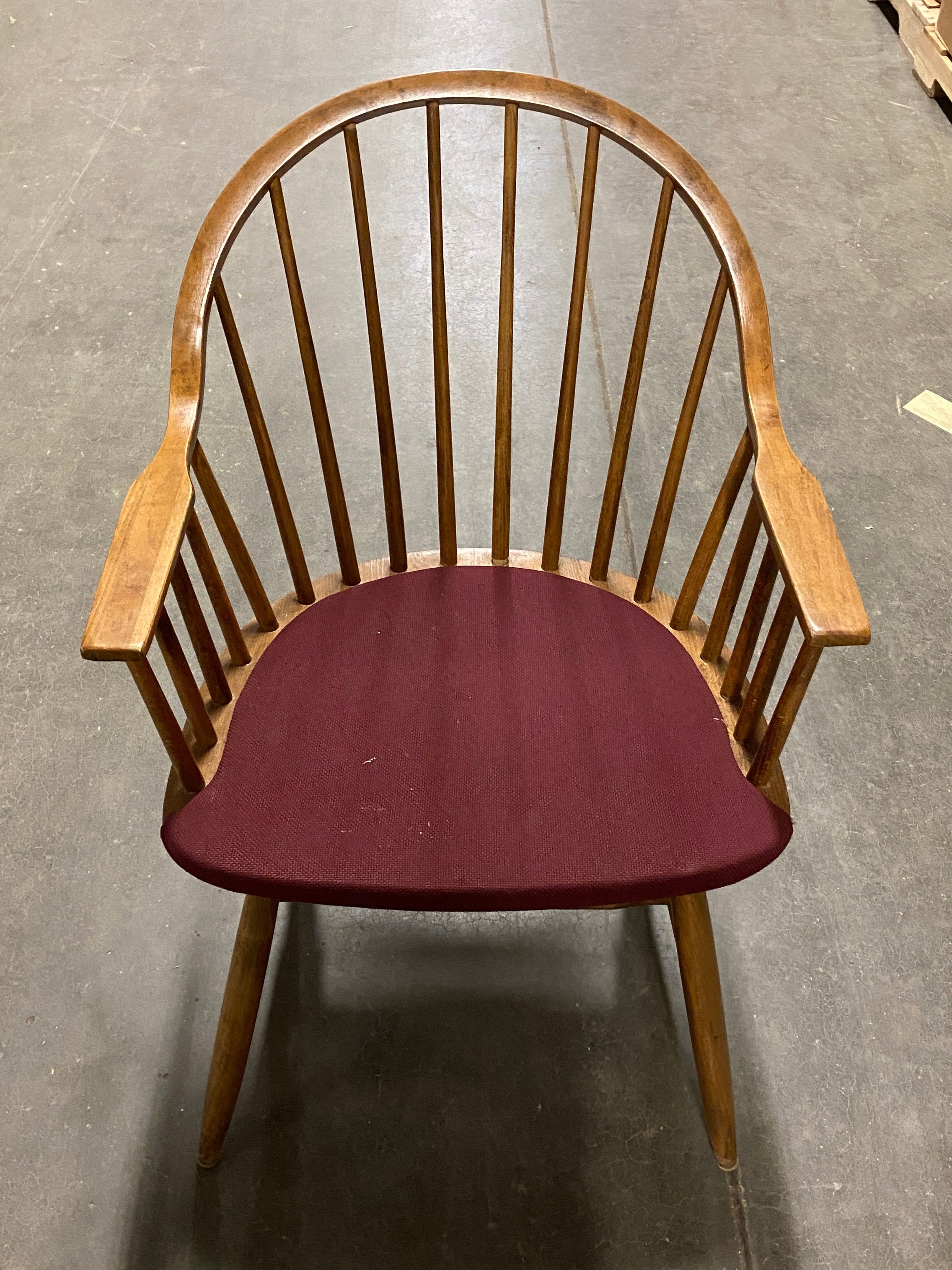Gar Products Red Upholstered Wooden Frame Chair