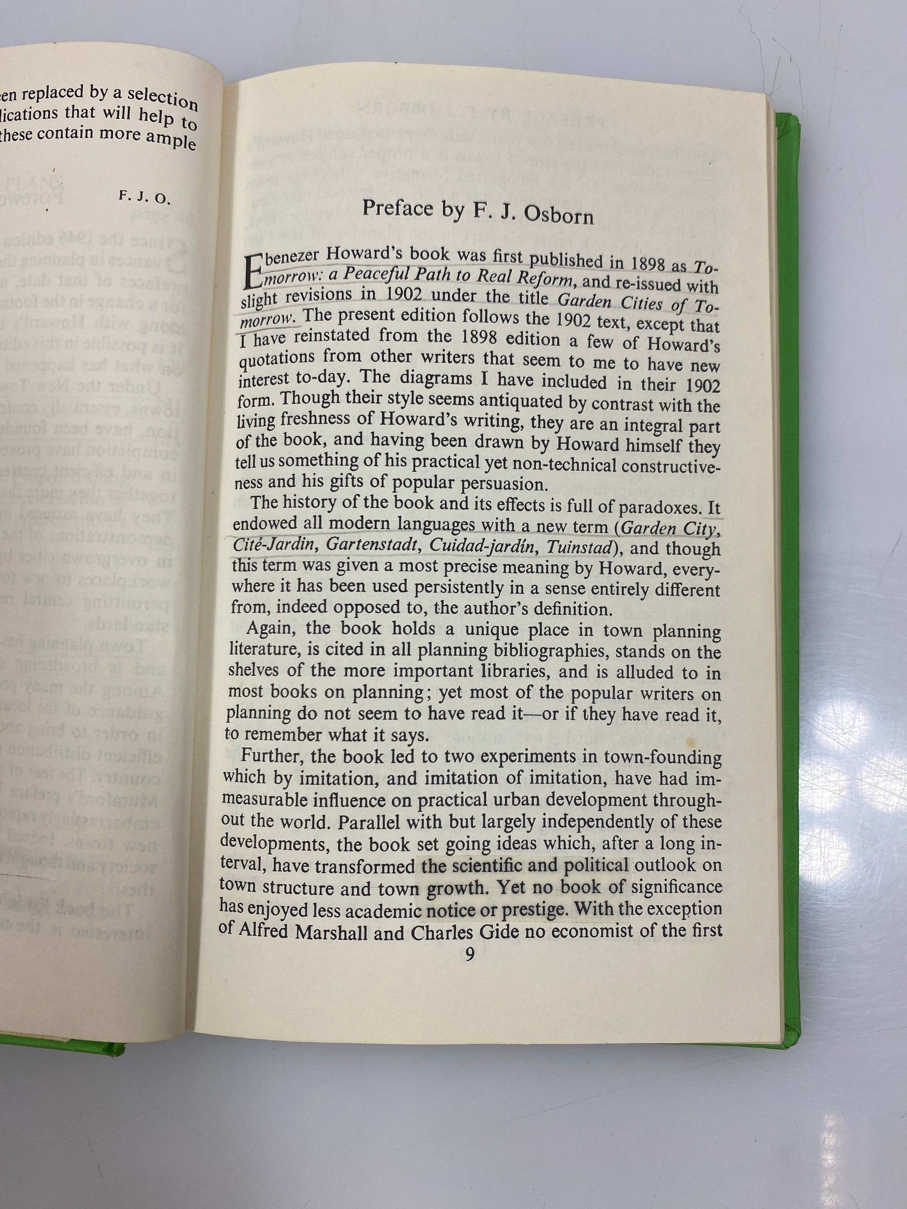 Garden Cities of To-Morrow by Howard MIT Press Ex-library 1966 HC