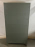 General Fireproofing Grey Barrister Glass Front Cabinet w/ Metal Base