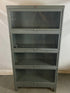 General Fireproofing Grey Barrister Glass Front Cabinet w/ Metal Base