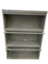 General Fireproofing Grey Barrister Glass Front Doors Cabinet w/ Metal Base