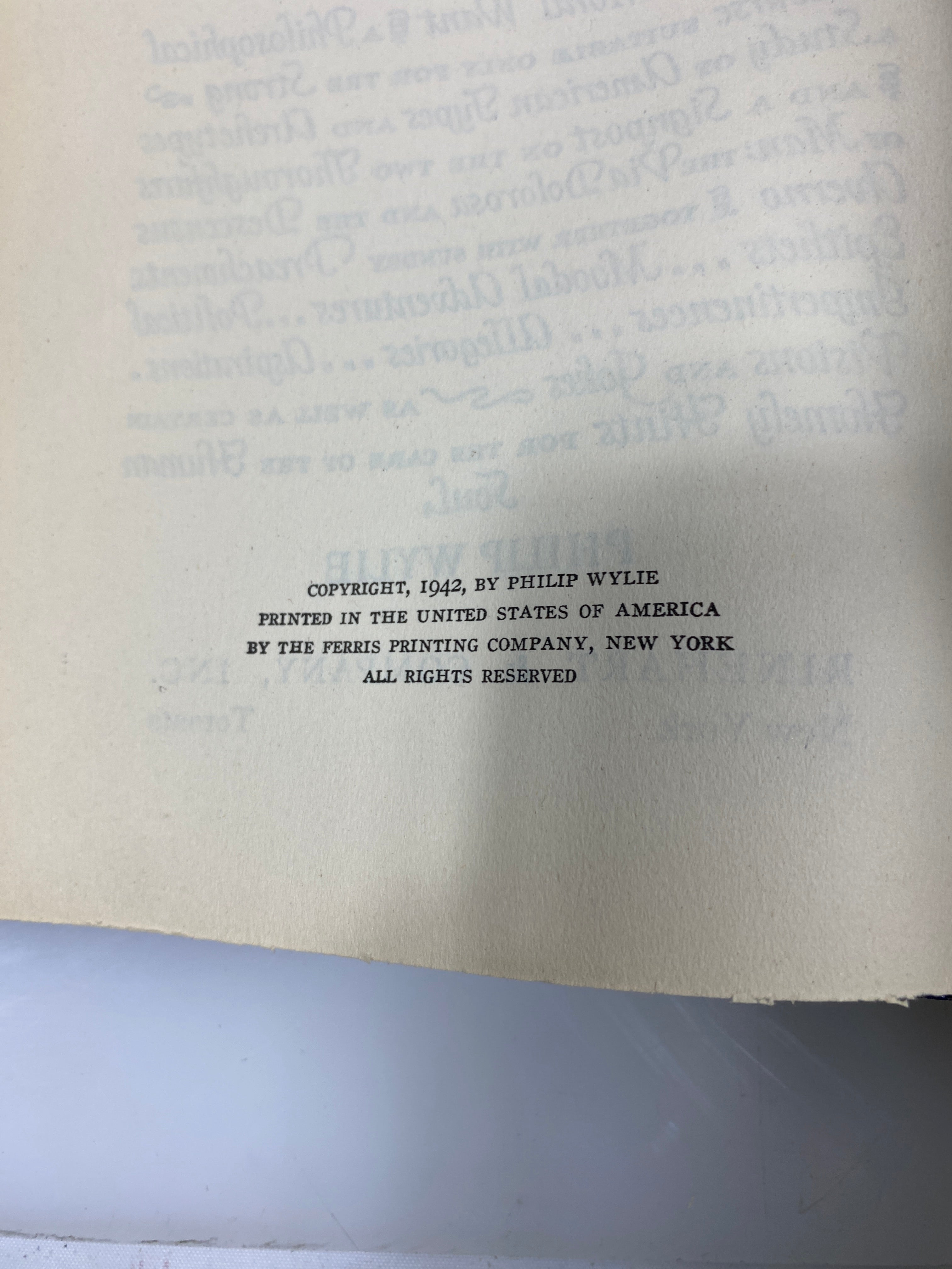 Generation of Vipers by Philip Wylie 1942 HCDJ