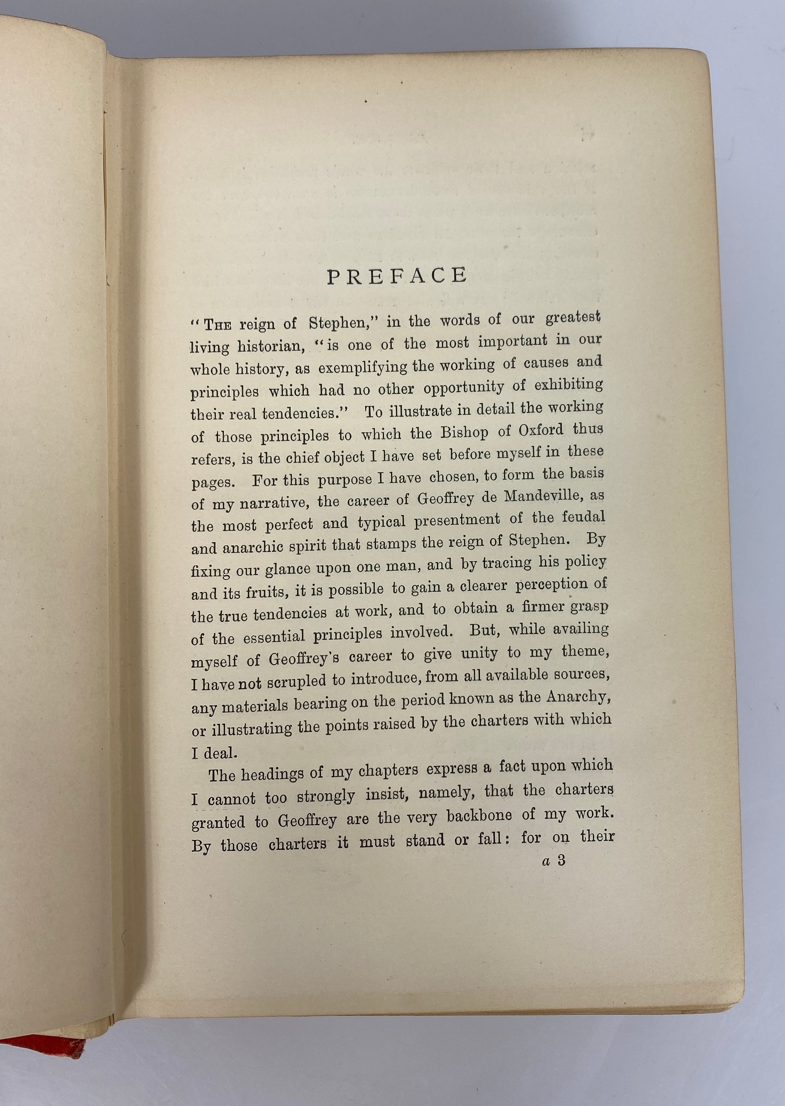 Geoffrey de Mandeville A Study of the Anarchy by Round 1892 Antique Ex-Library