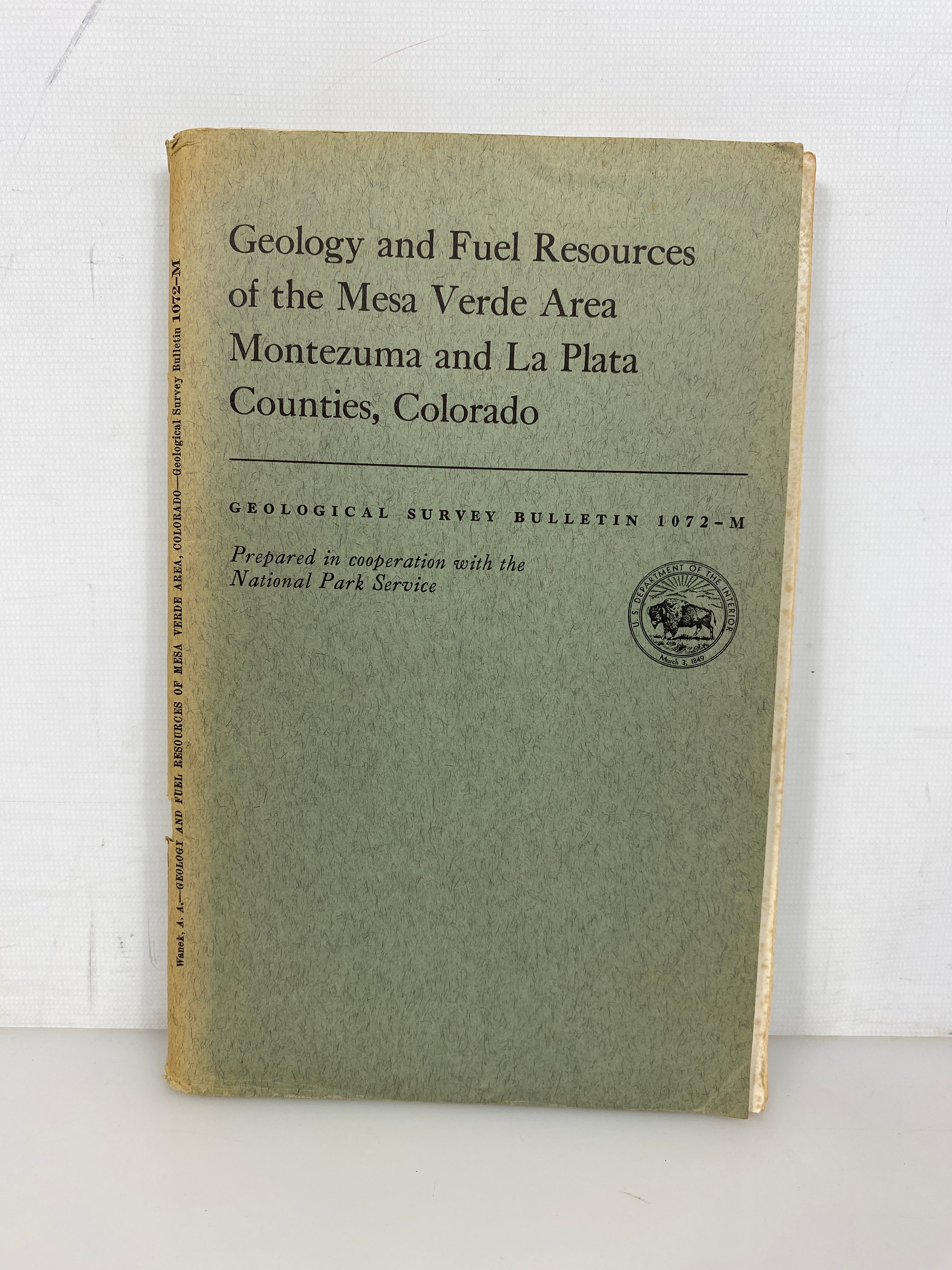 Geology & Fuel Resources of Mesa Verde/Montezuma/La Plata CO w Maps 1959