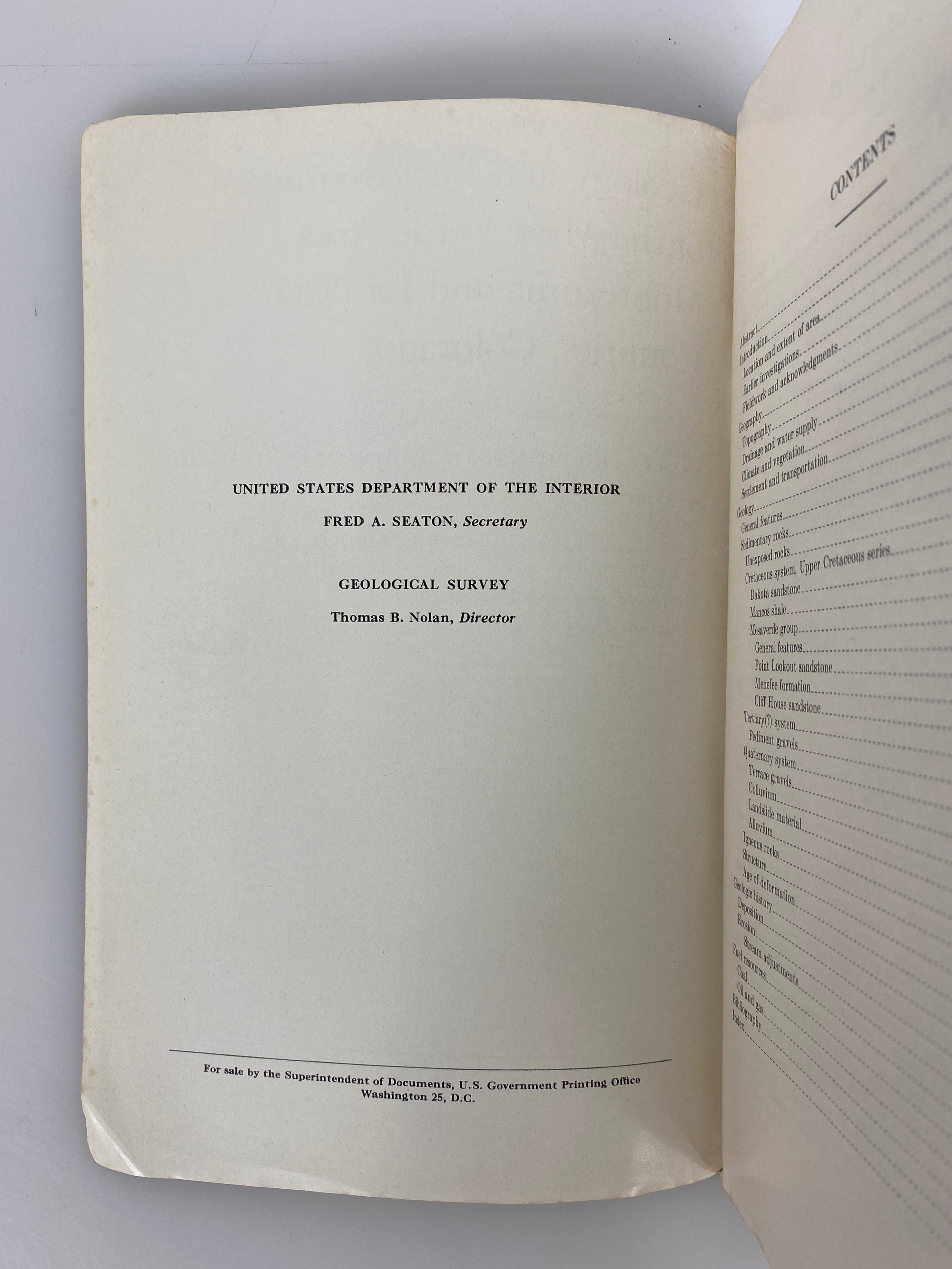 Geology & Fuel Resources of Mesa Verde/Montezuma/La Plata CO w Maps 1959