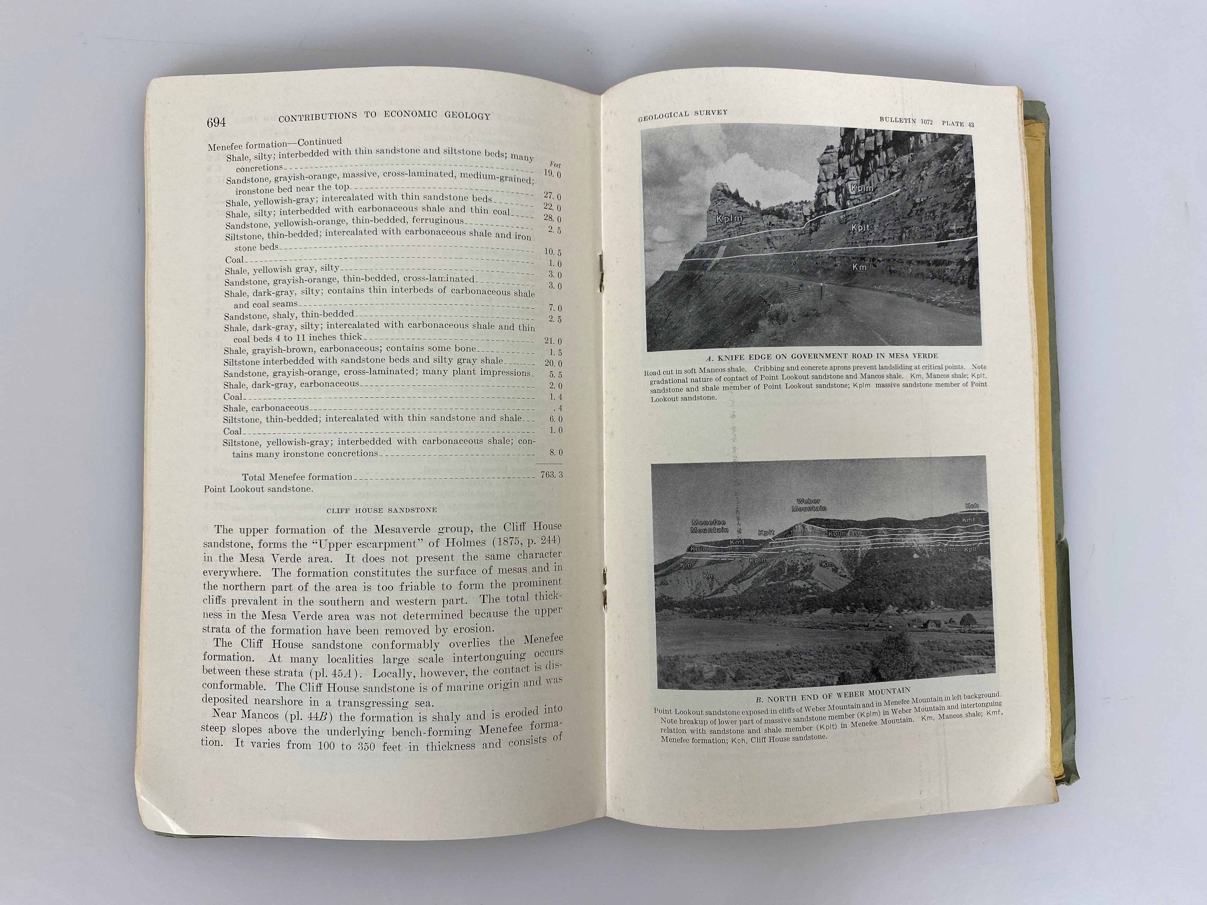 Geology & Fuel Resources of Mesa Verde/Montezuma/La Plata CO w Maps 1959