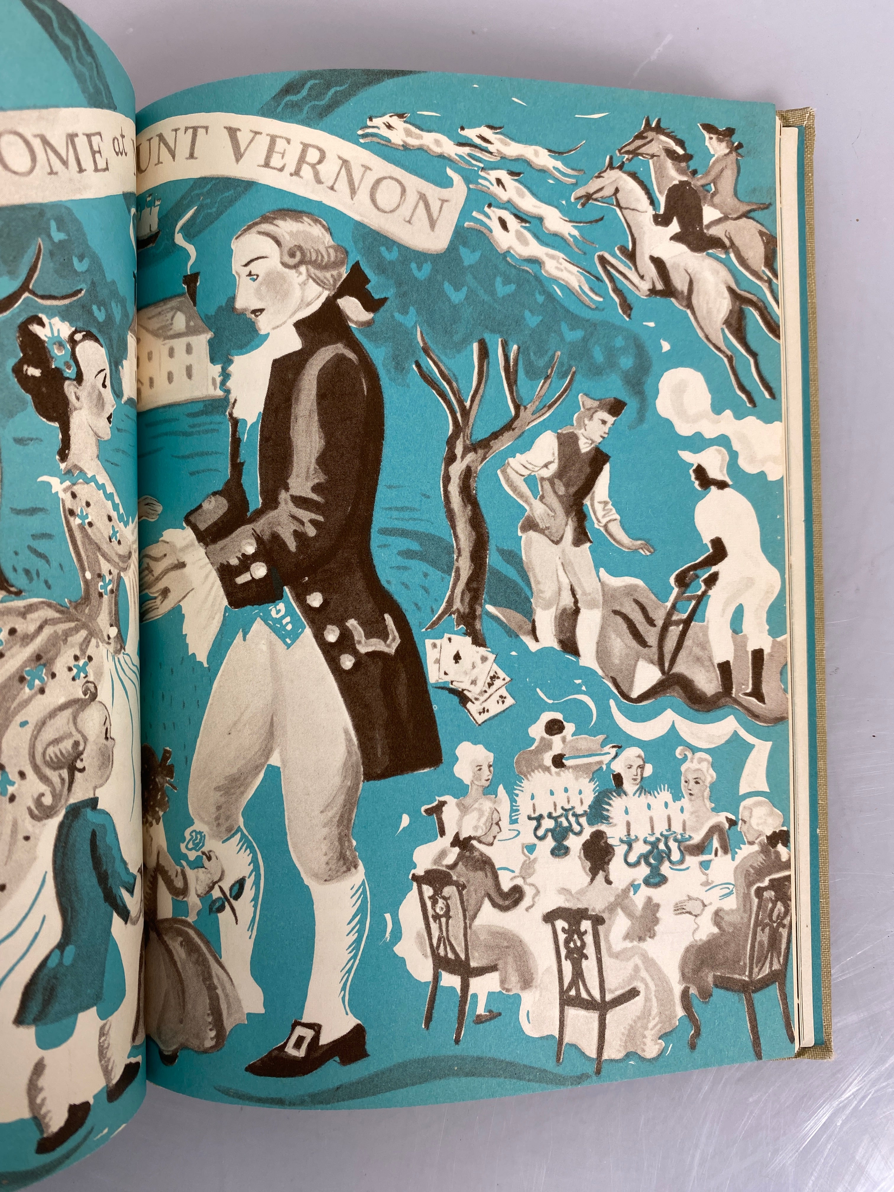 George Washington an Initial Biography by Foster 1949 Ex-Library HC