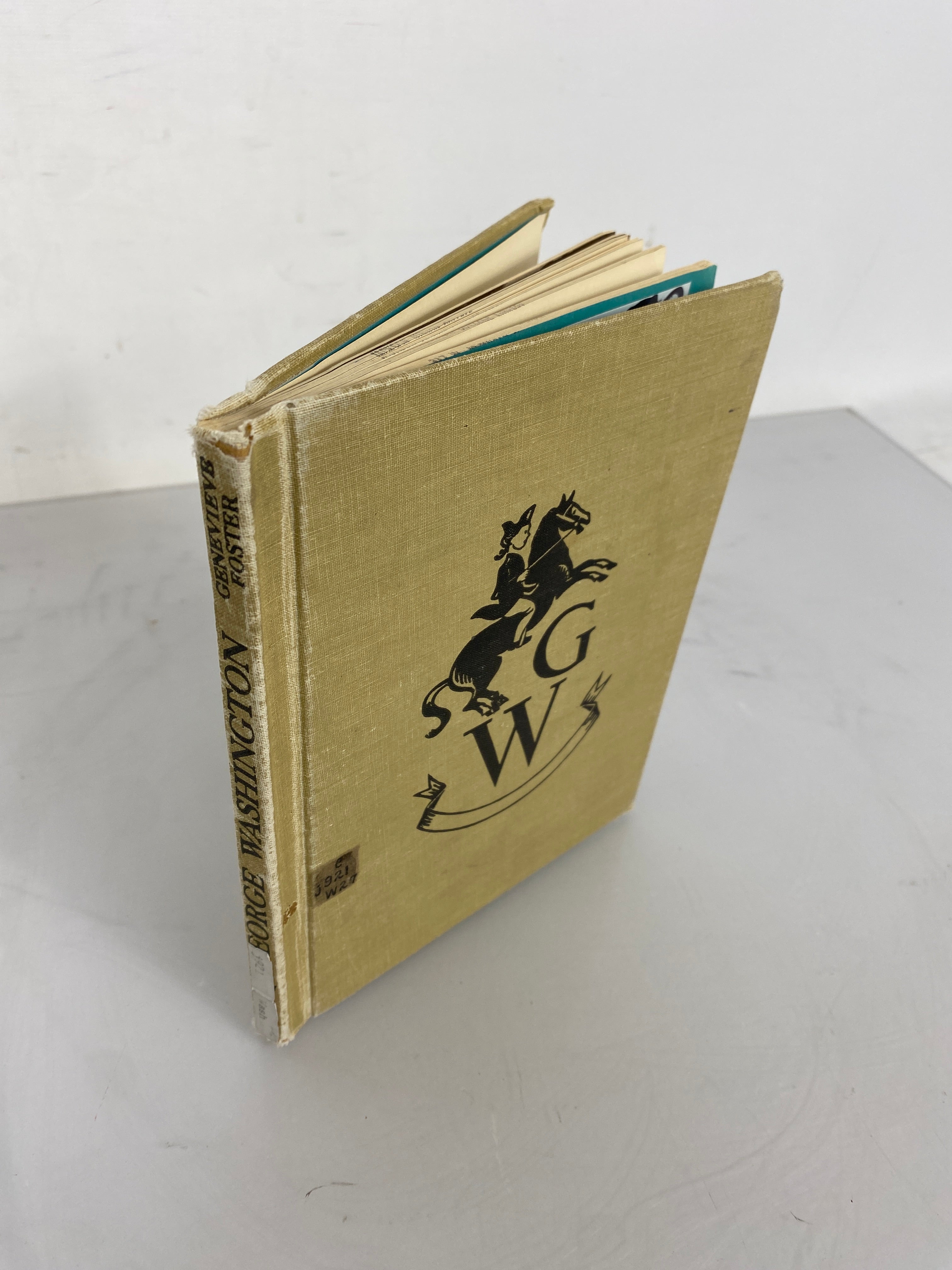 George Washington an Initial Biography by Foster 1949 Ex-Library HC