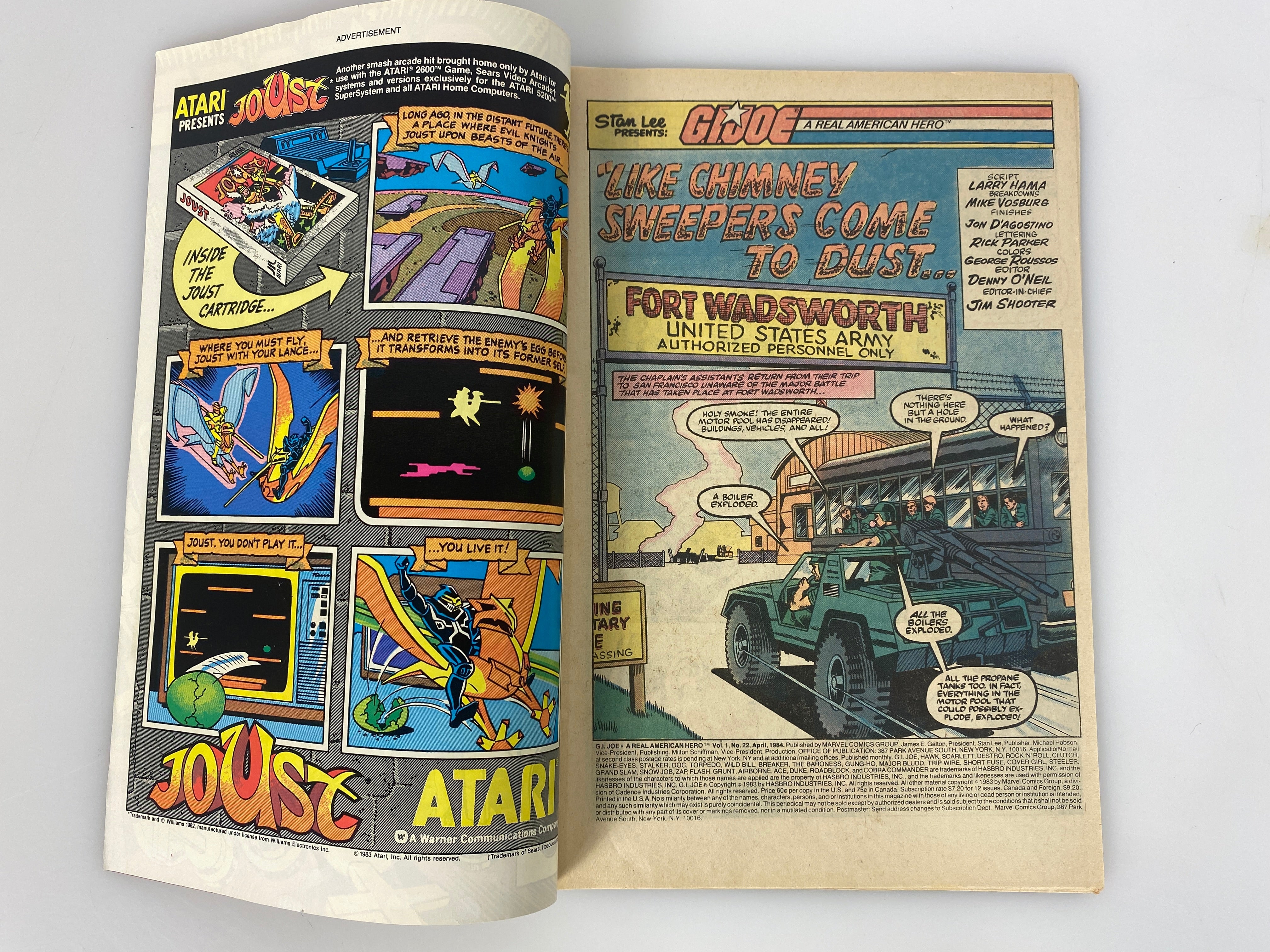 Gi Joe 22 Marvel Comic First Duke/Roadblock 1984