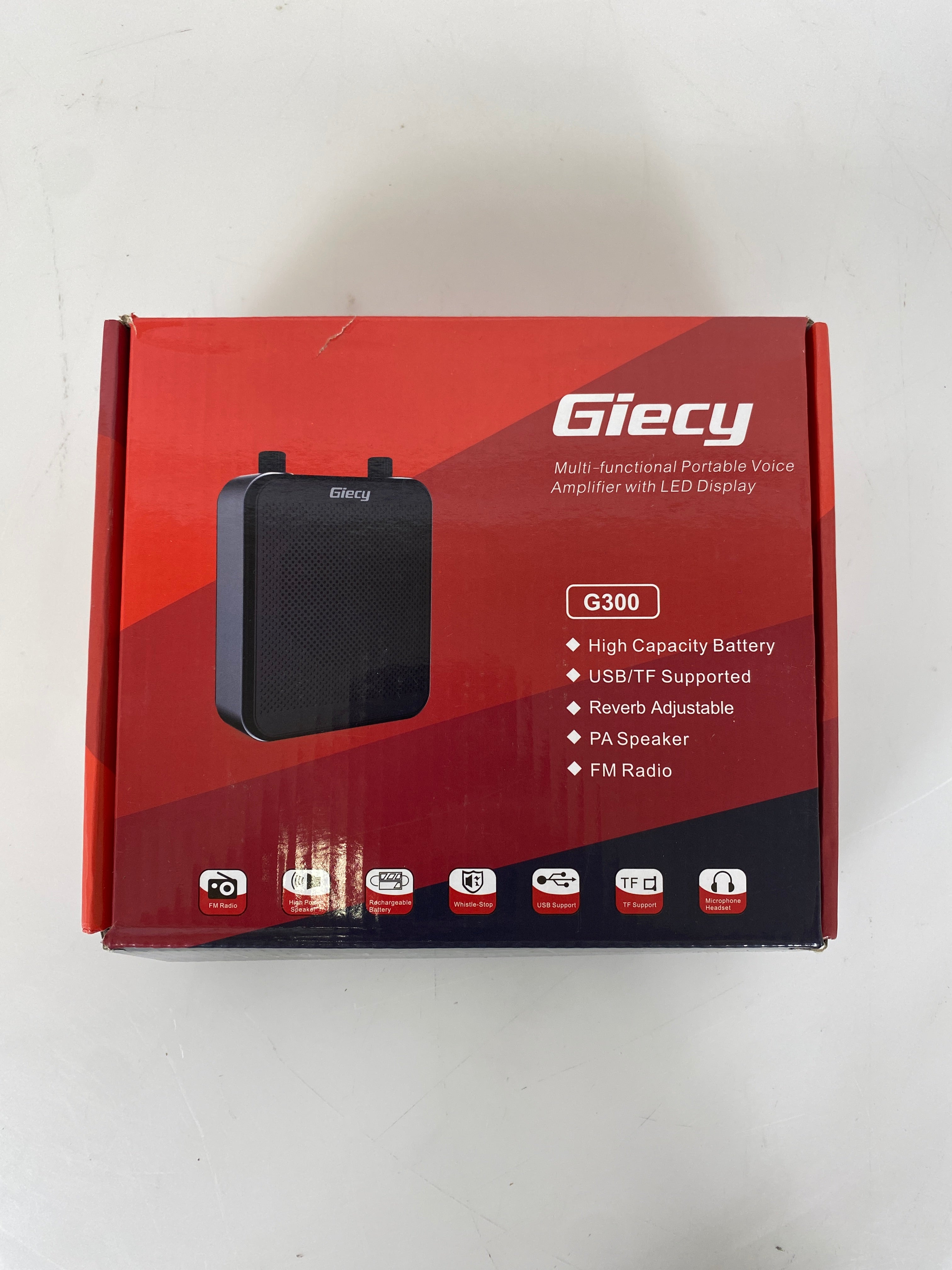 Giecy Voice Amplifier Portable Bluetooth 30W 2800mAh Rechargeable PA