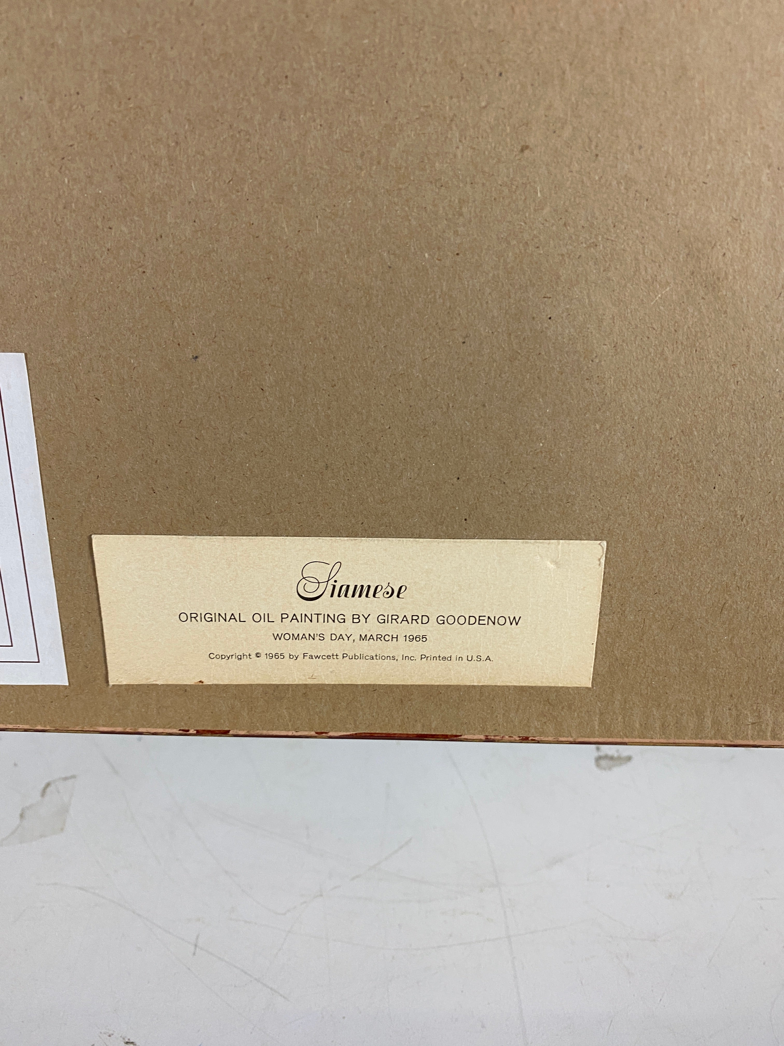 Girard Goodenow "Siamese" Original Framed Oil Painting Artwork