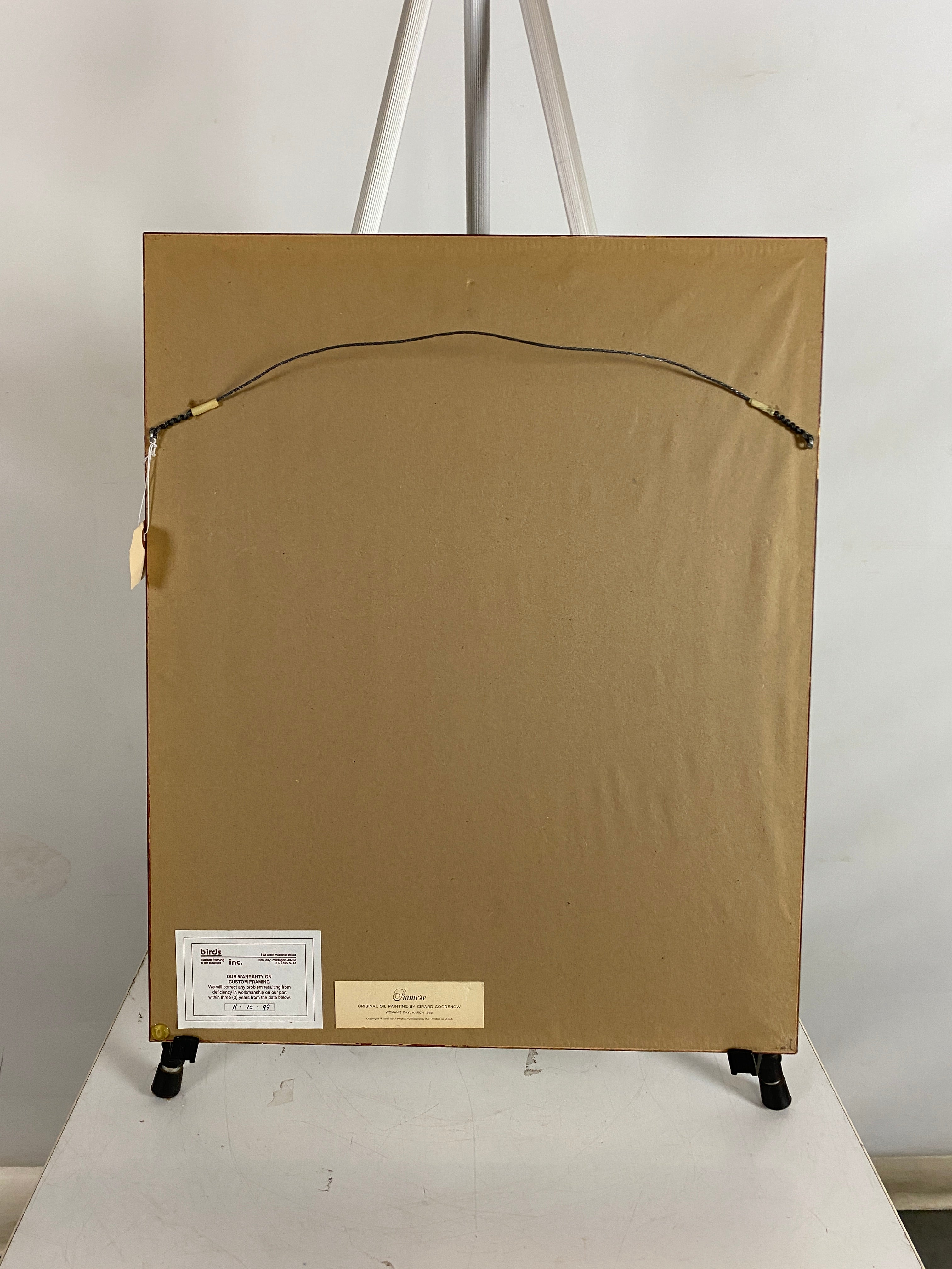 Girard Goodenow "Siamese" Original Framed Oil Painting Artwork