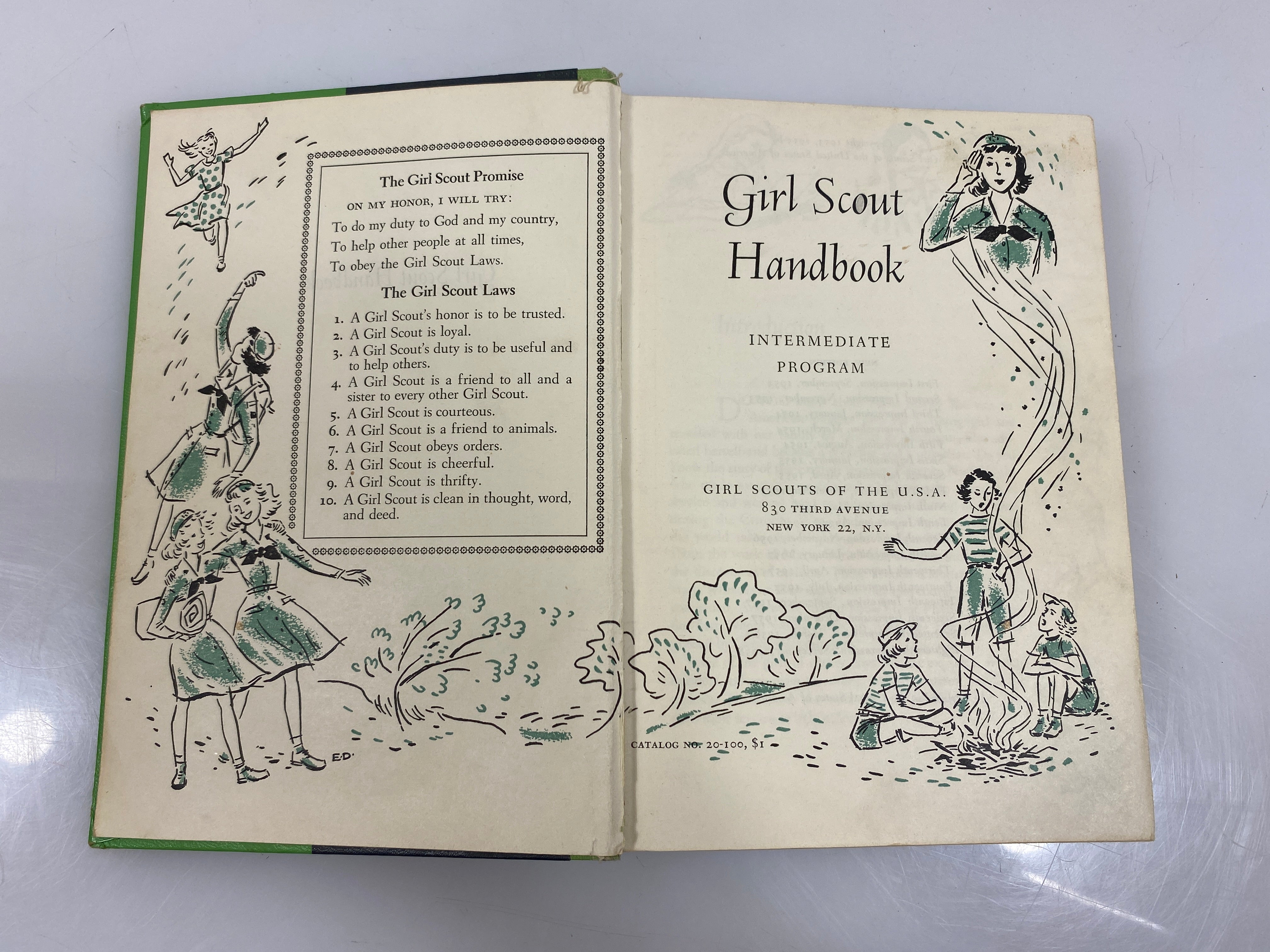 Girl Scout Handbook 18th Impression September 1958 HC