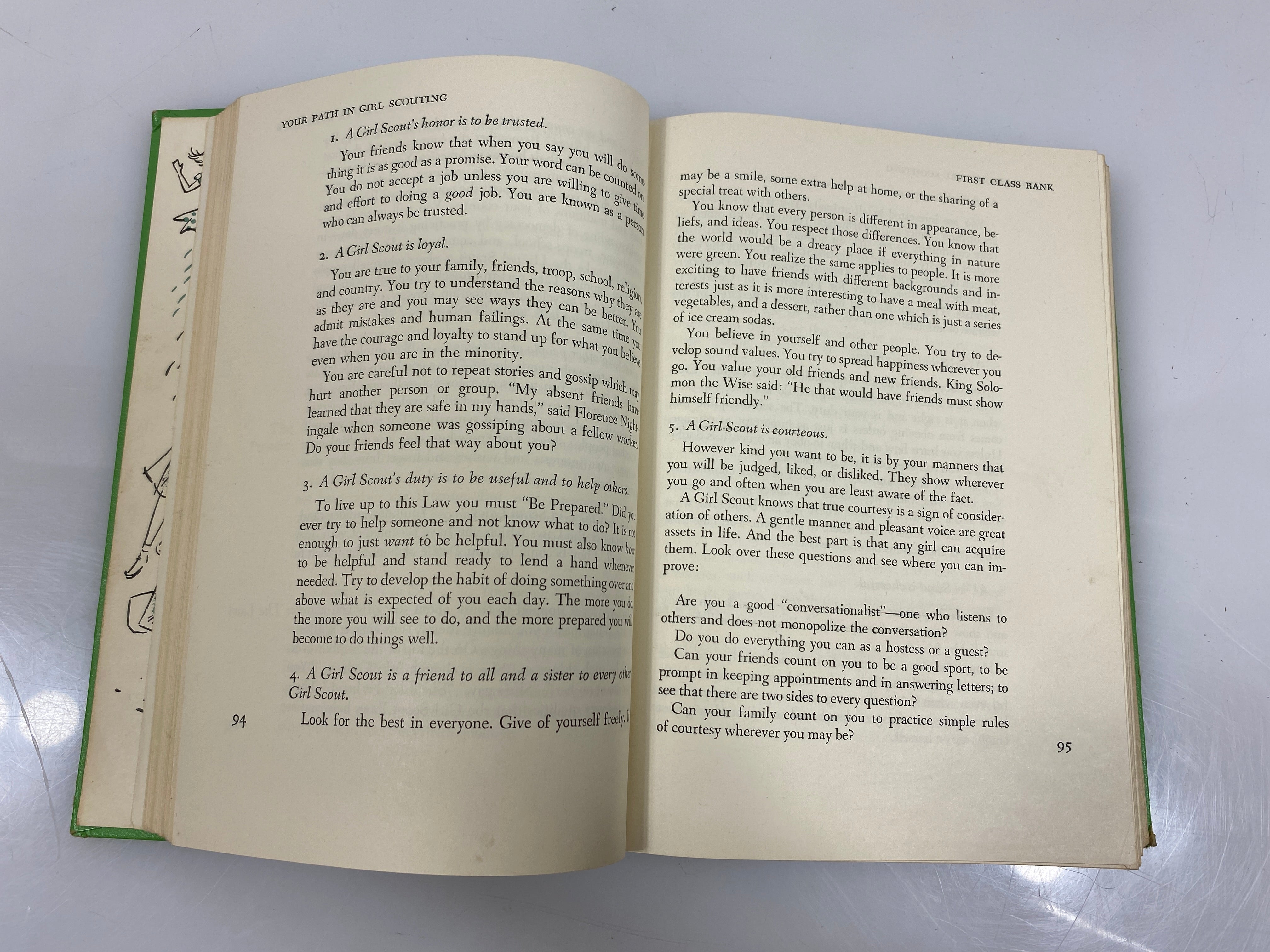 Girl Scout Handbook 18th Impression September 1958 HC