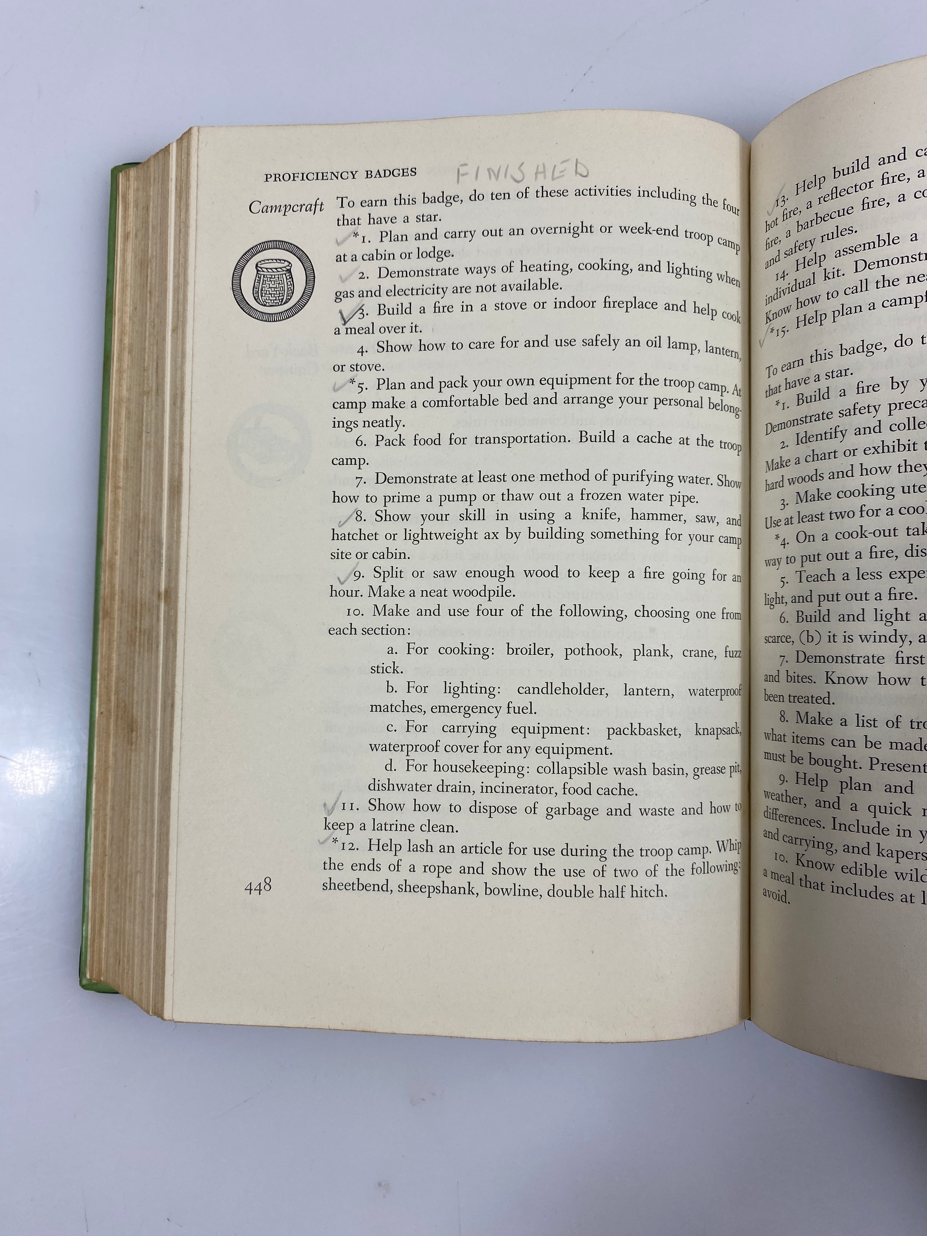 Girl Scout Handbook Intermediate Program August 1954 HCDJ