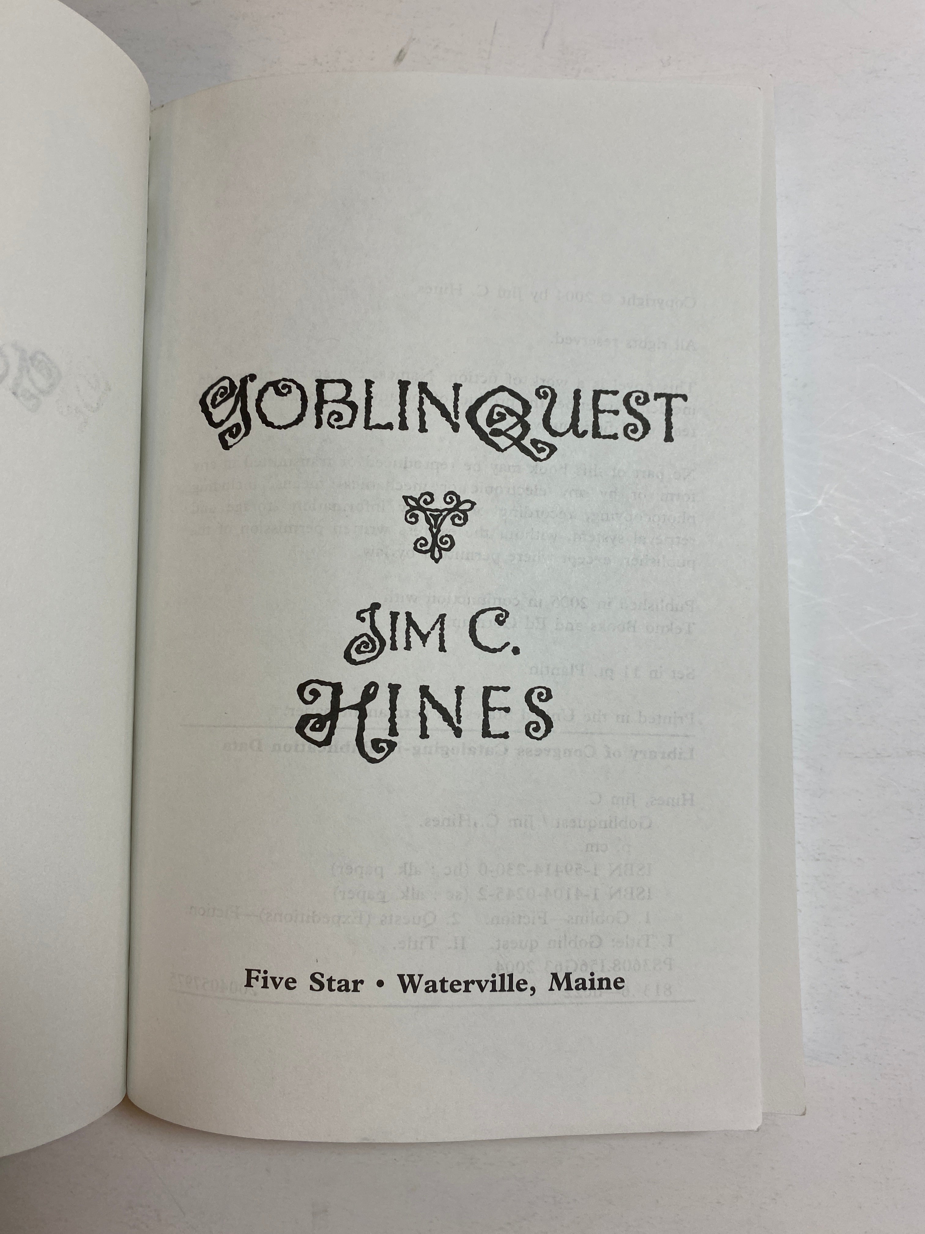 Goblin Quest SC Jim Hines 2005 *signed*