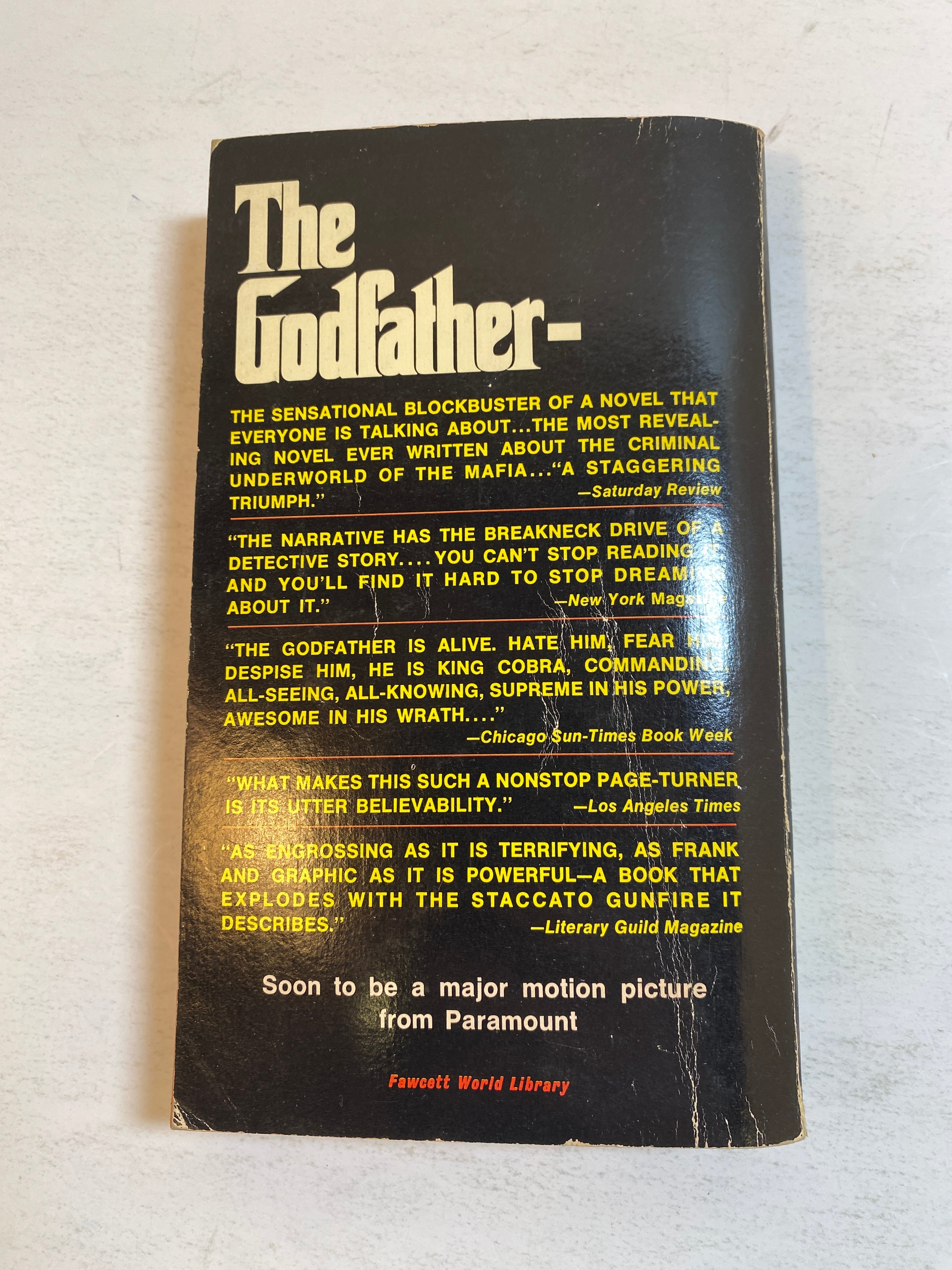 Godfather Mario Puzo paperback Fawcett Crest 1969