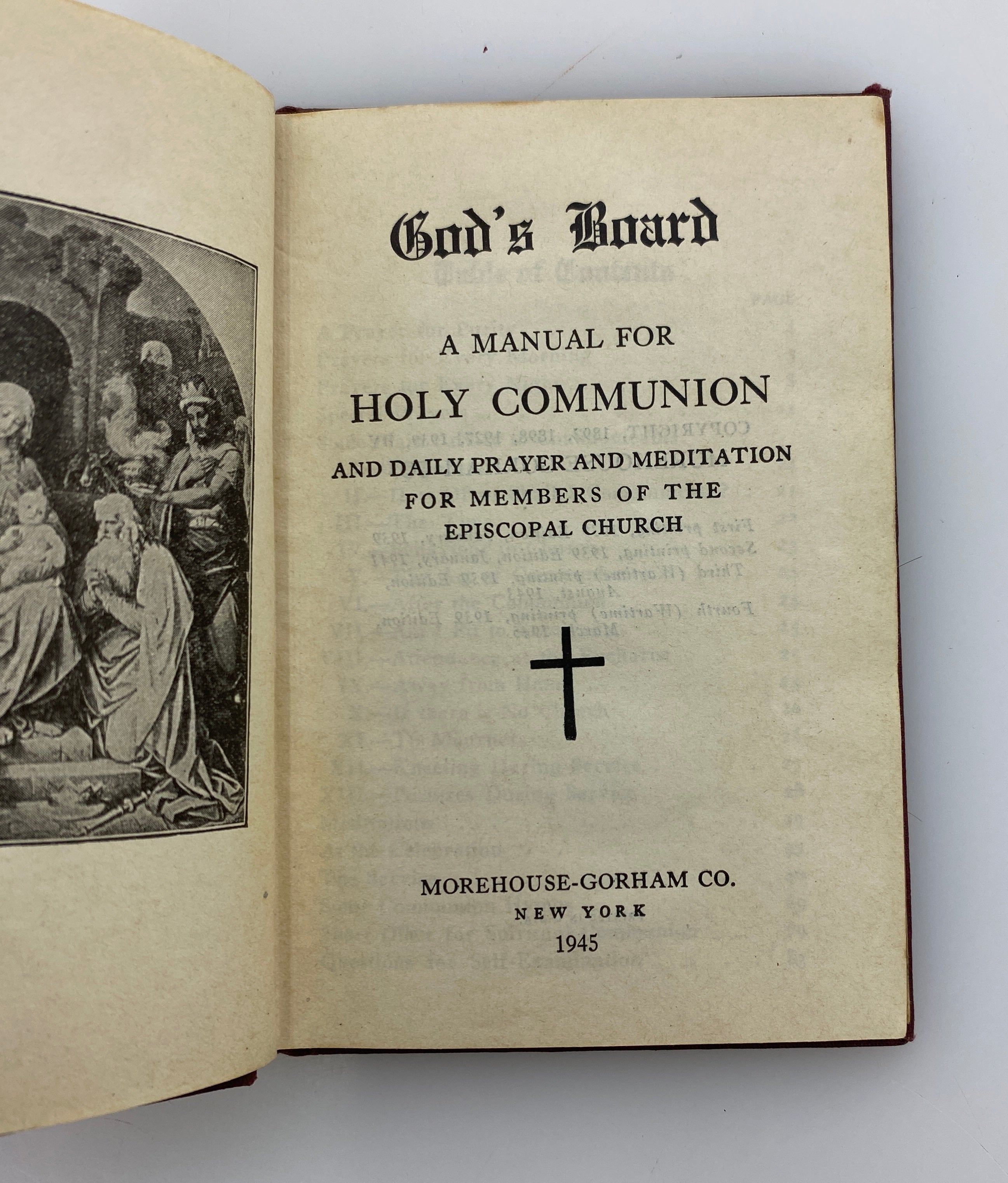 God's Board A Manual for Holy Communion 1945 Episcopal Church HC