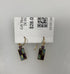 Gold Blue and Purple Rectangle Mosaic Earrings