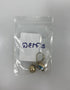 Gold Blue Bead Dangle Earrings