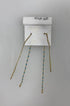 Gold Blue Beaded Dangle Earrings