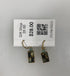 Gold Light Blue Rectangle Mosaic Earrings
