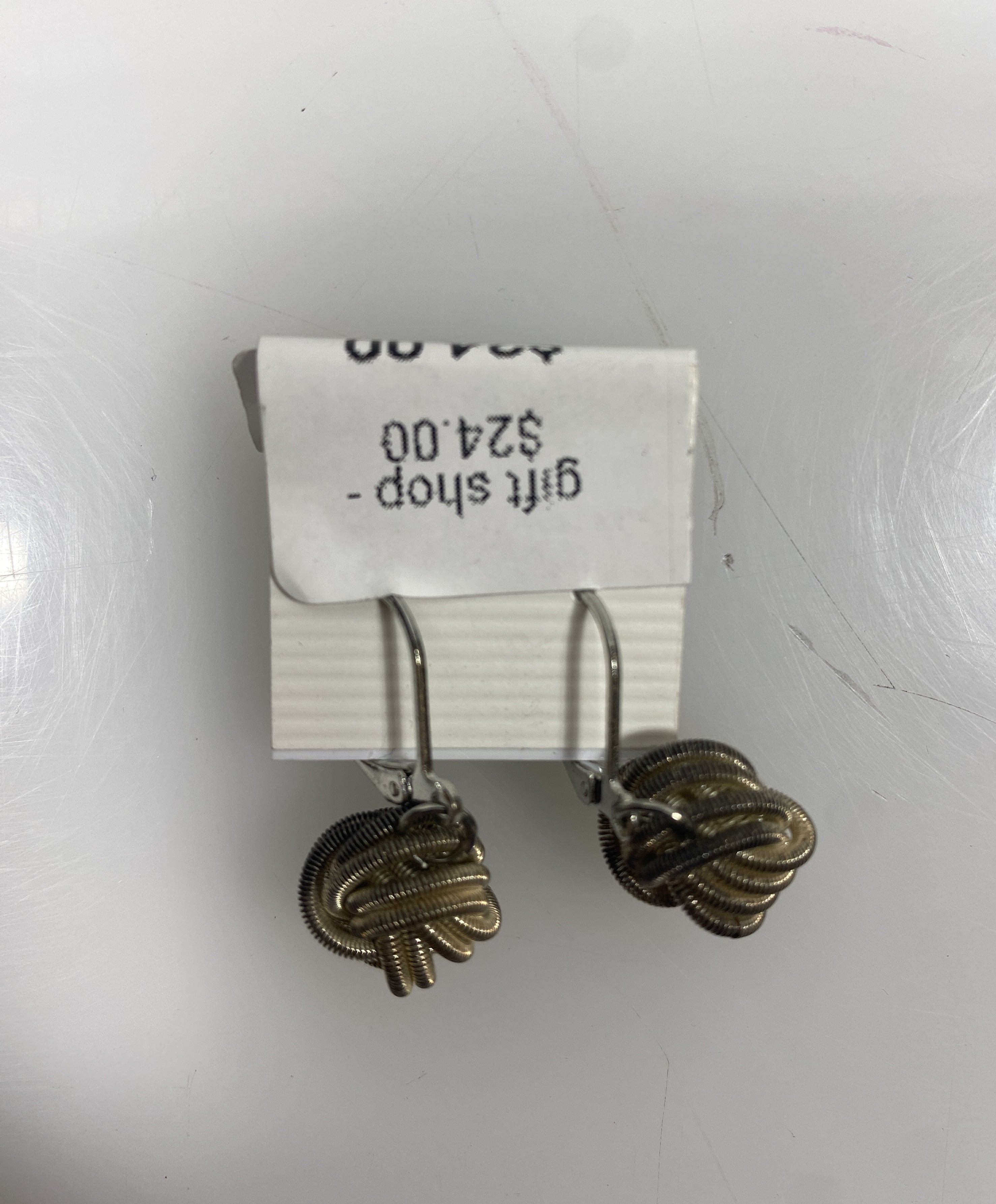 Gold Spring Knot Ball Earrings
