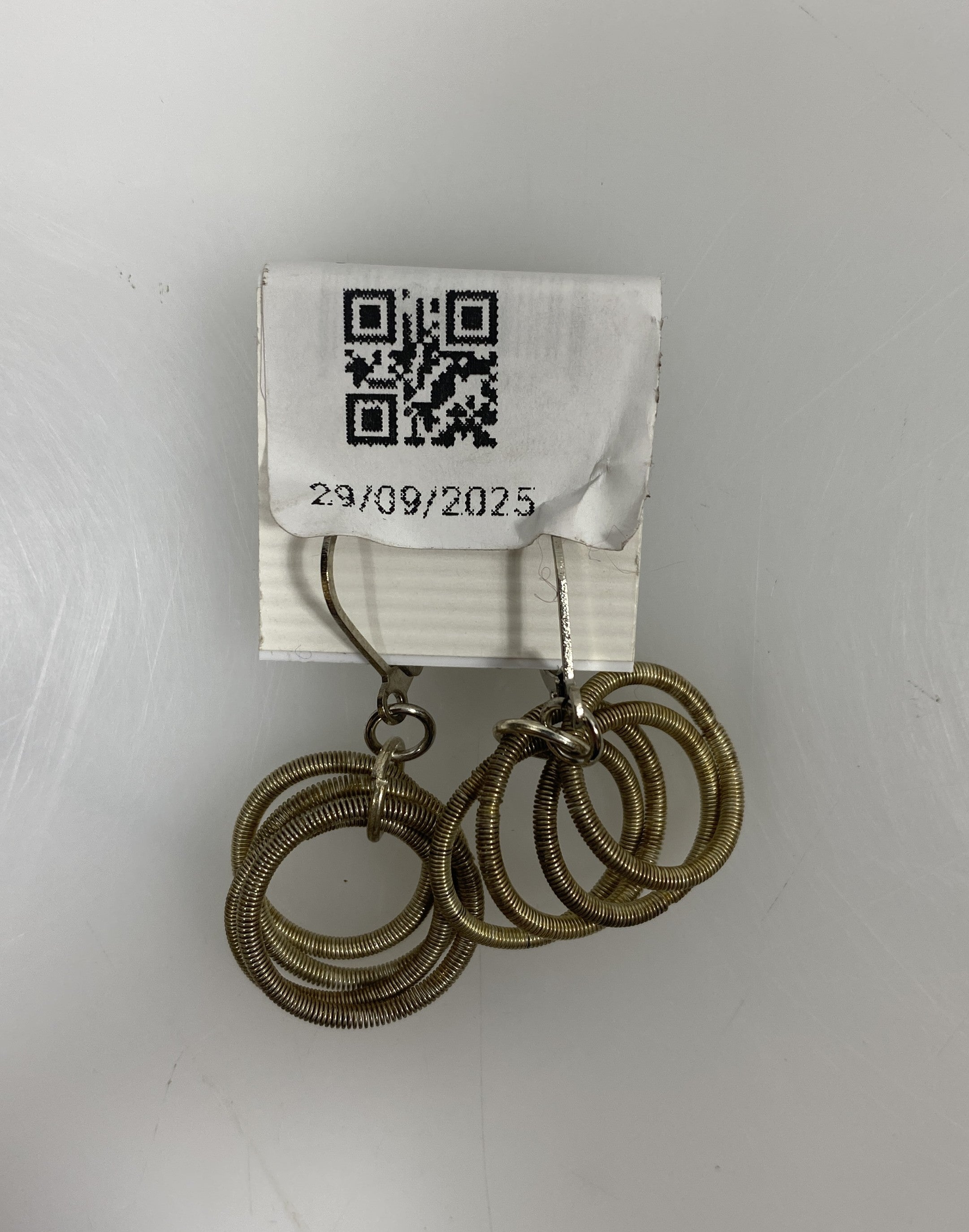 Gold Spring Set Dangle Earrings