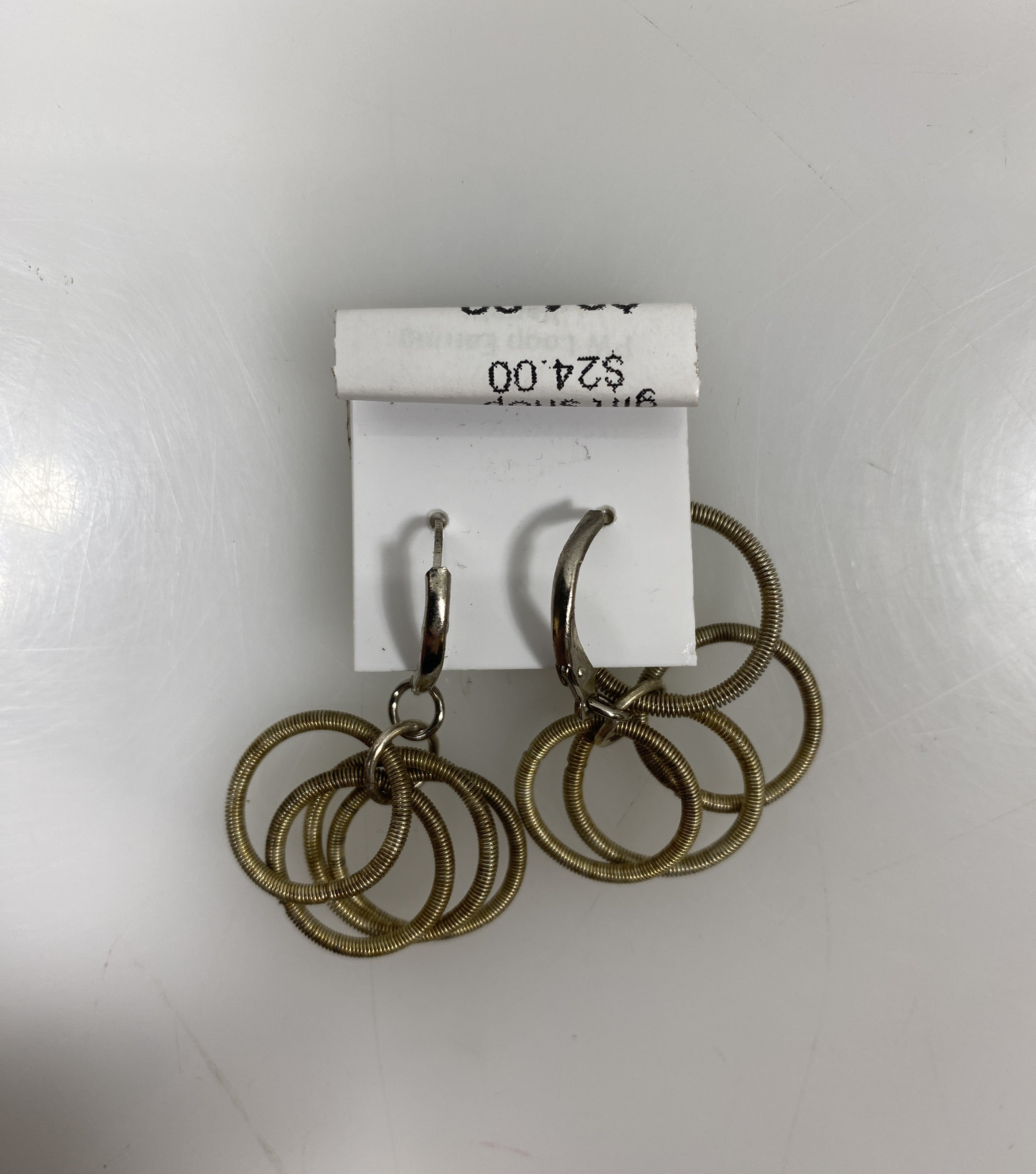 Gold Spring Set Dangle Earrings