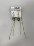 Gold Transparent Purple and Grey Bead Chain Dangle Earrings