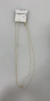 Gold White Beaded Layered Necklace