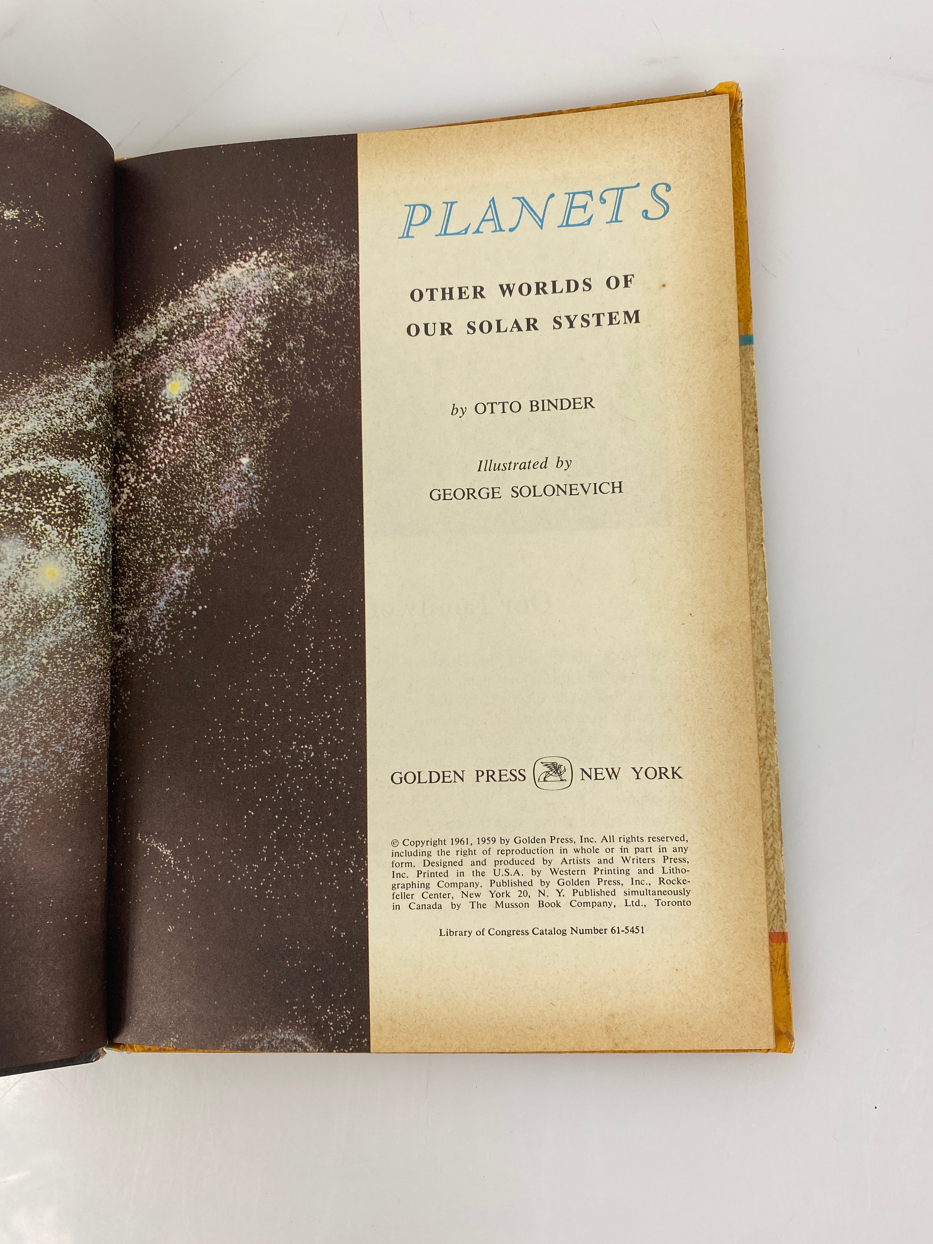 Golden Library Planets 1961 Vintage Children's Book
