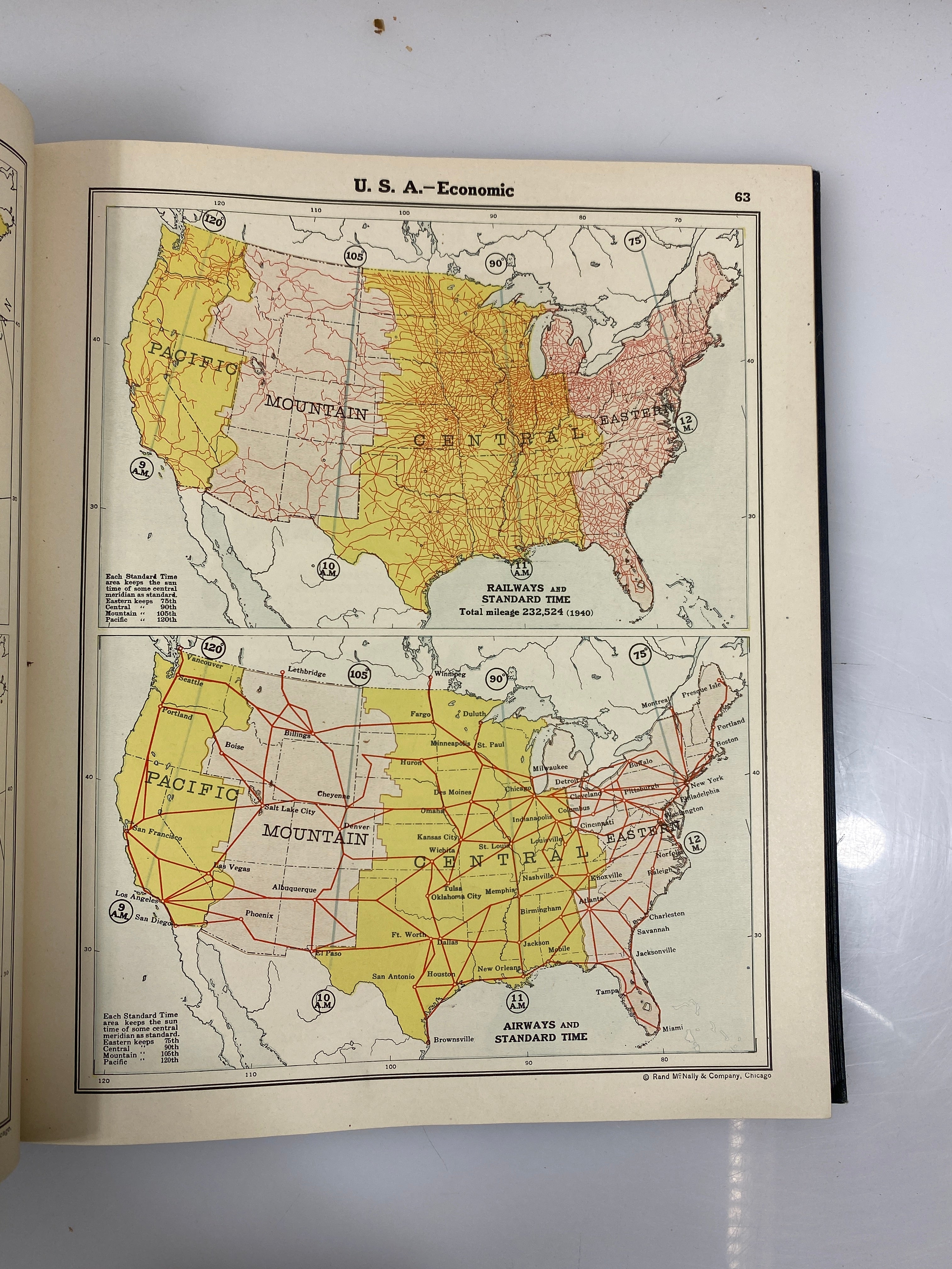 Goode's School Atlas by Paul Goode 1943 HC