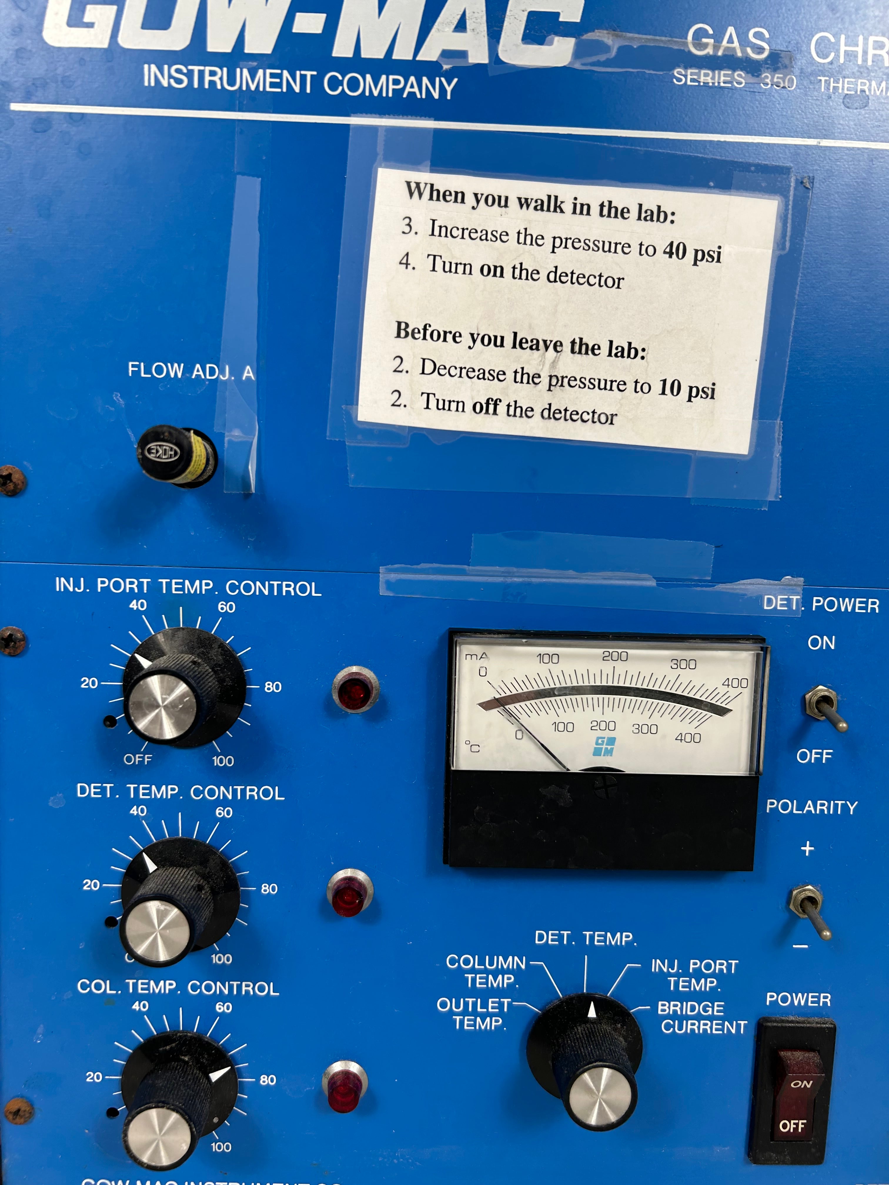 GOW-MAC Series 350 Gas Chromatograph with Thermal Conductivity